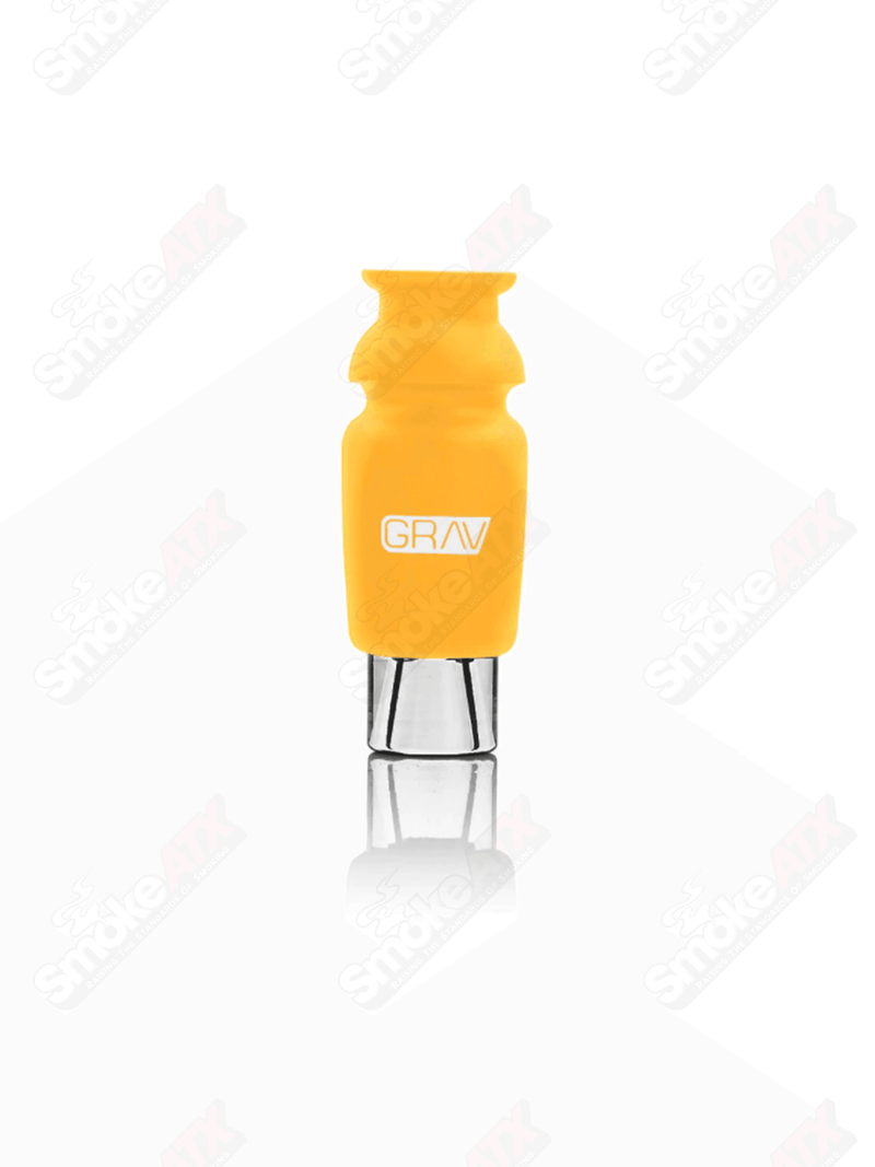 Mustard Yellow Silicone Capped Glass Crutch Grav - Smoke ATX