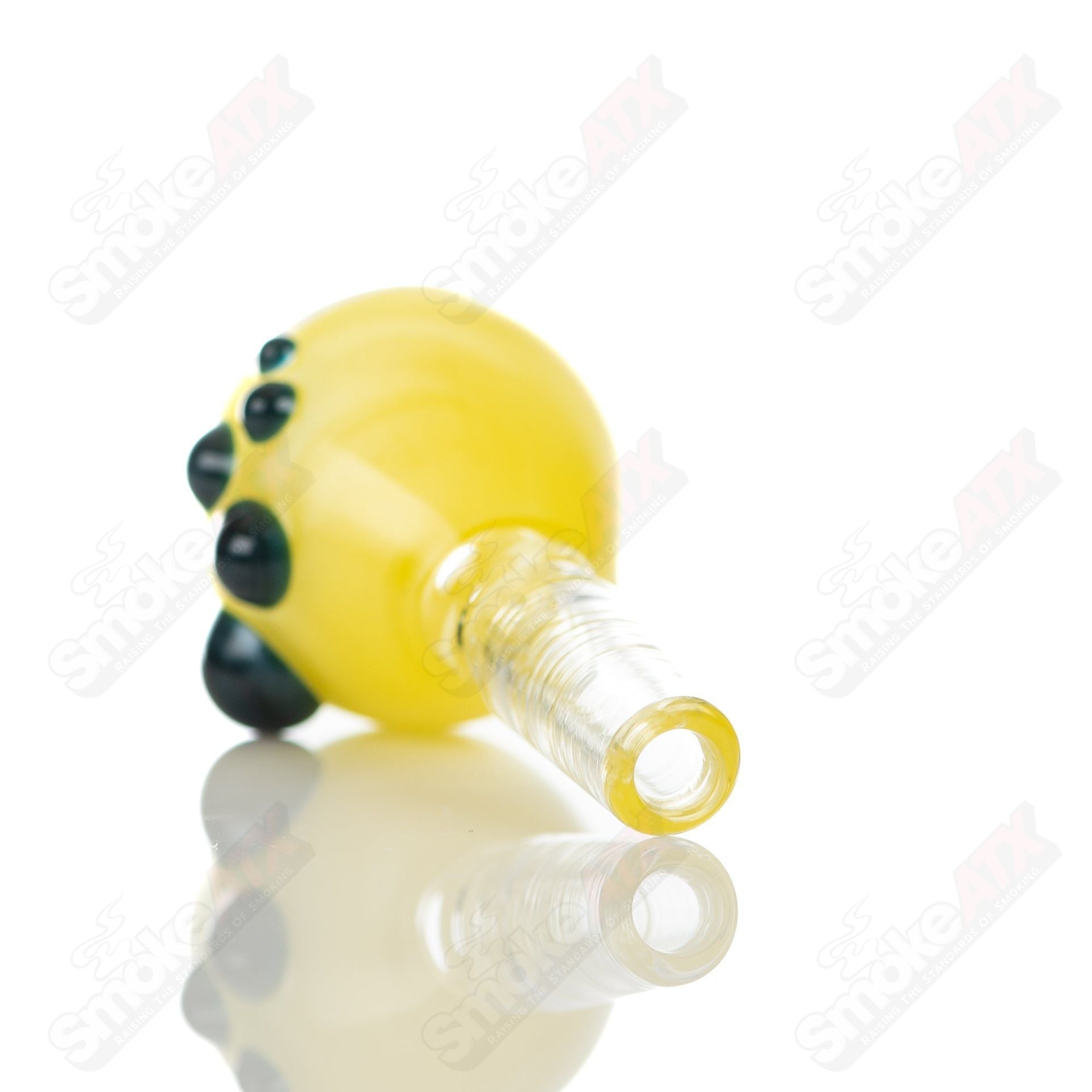 Colorful Dustorm Glass 10mm full color push slide bowl for smoking, featuring vibrant glass design and durable construction.