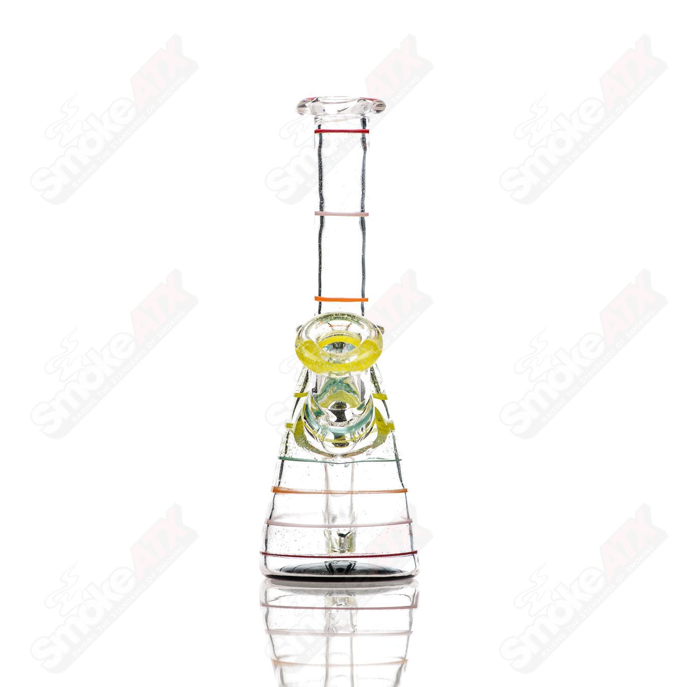 Dustorm Glass UV Secret Double Rainbow Tube, 14mm waterpipe with vibrant rainbow-colored glass design.