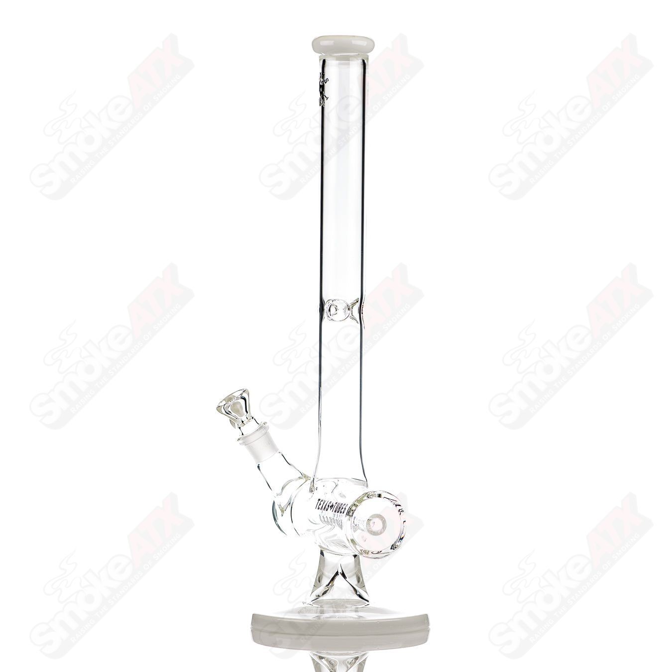 Colorful 17-inch Texas Tubes glass inline tubes with 50x5mm diameter, designed for smoking or vaporization.