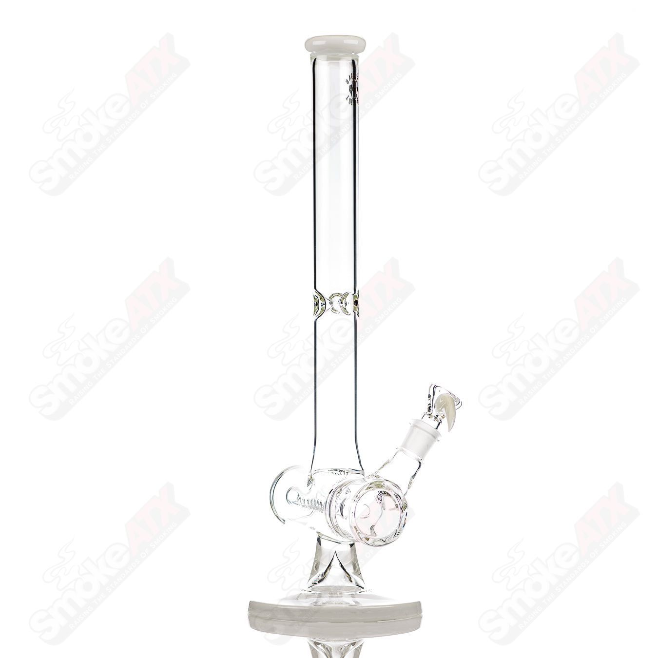 Colorful 17-inch Texas Tubes glass inline straight tubes, 50x5mm in vibrant shades, by Texas Tubes for smoking accessories.