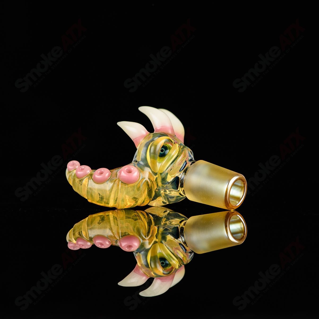 Salt Glass 19mm 3-hole slide for SPG and SALT heady glass bowls, featuring a durable metal construction and multiple holes.