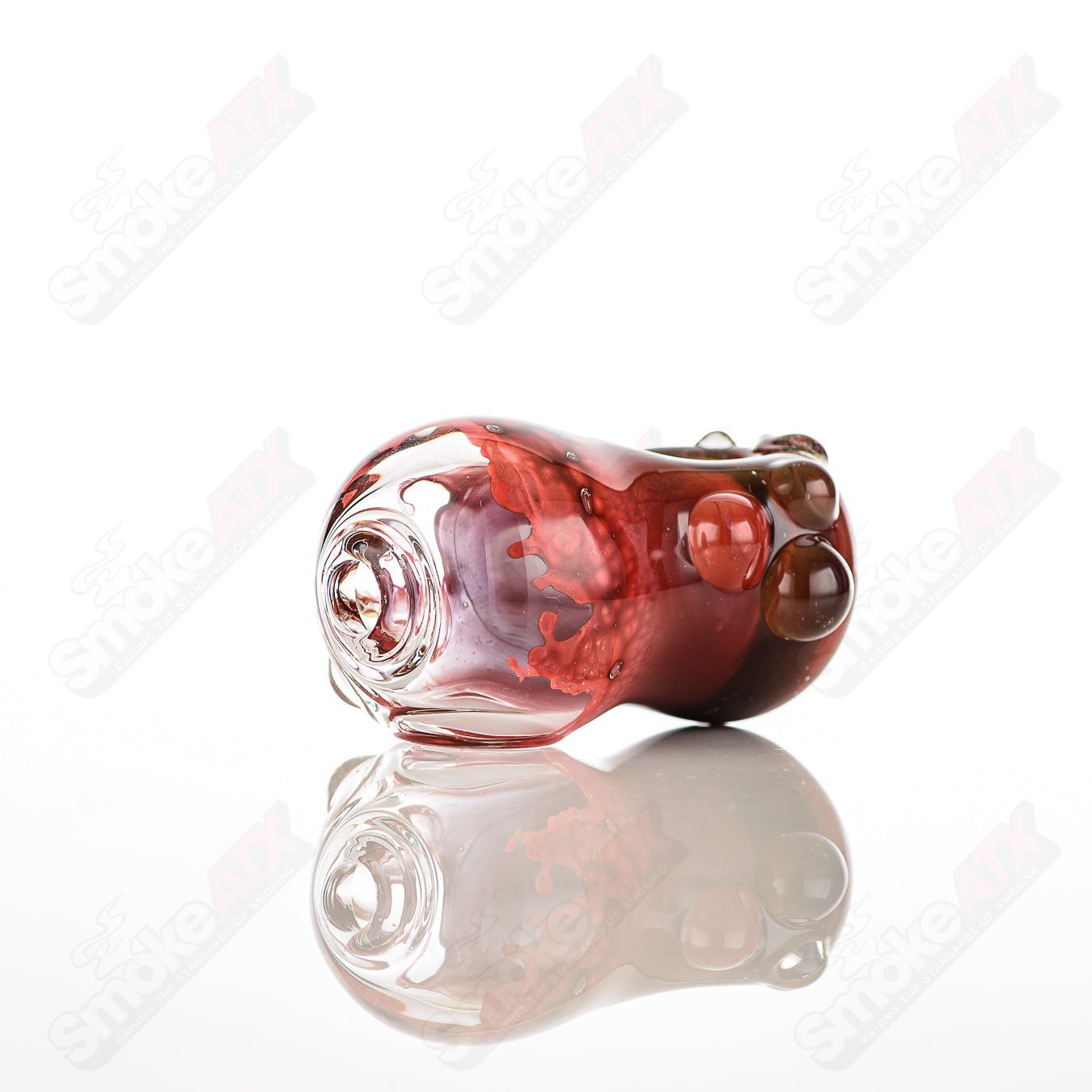 Glass by Nobody #4 Bean Spoon Pipe, clear glass with a bean-shaped bowl and smooth stem, designed for smoking.