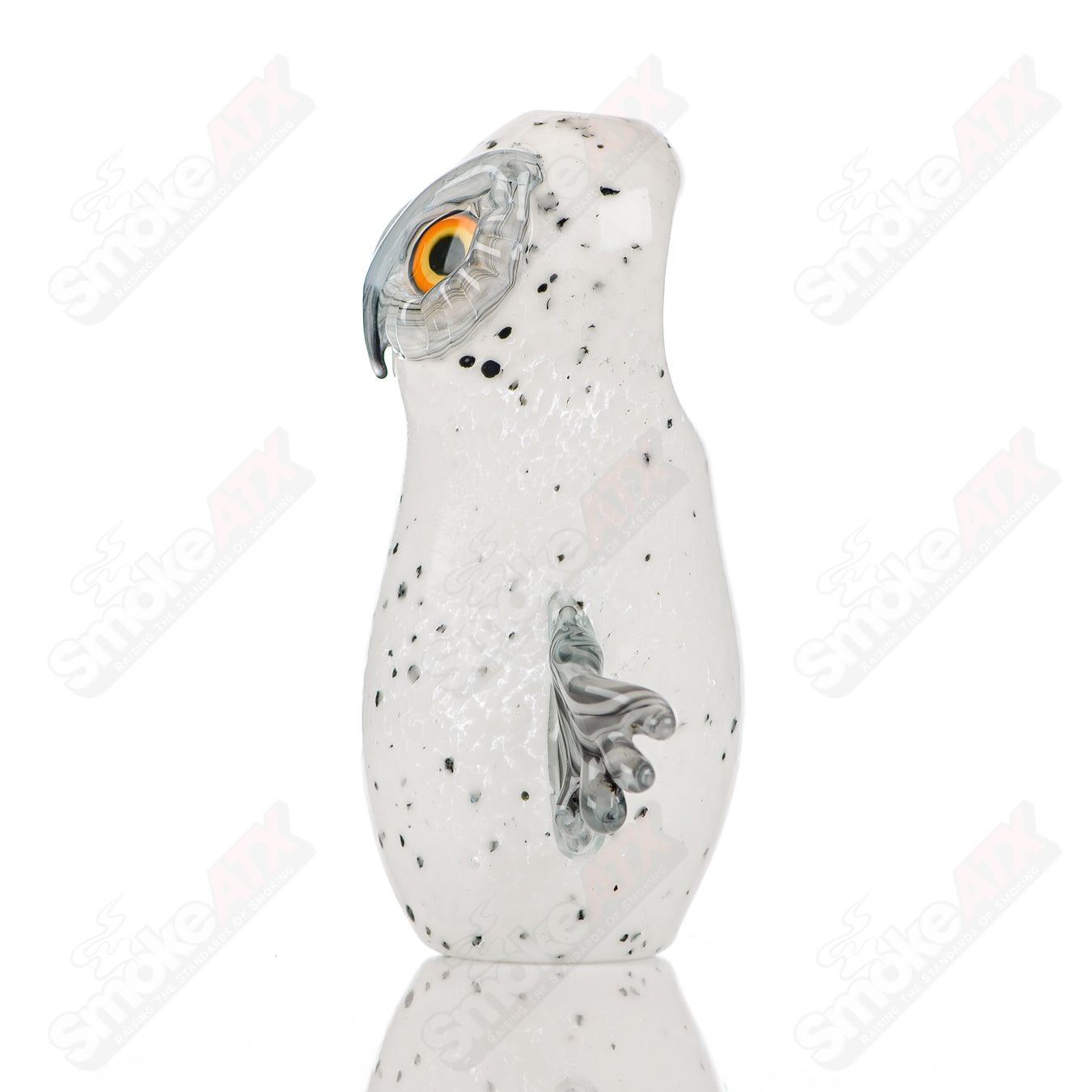 Four Winds Flameworks #4 Hooter glass pipe with four colorful hooter sections and intricate design details.
