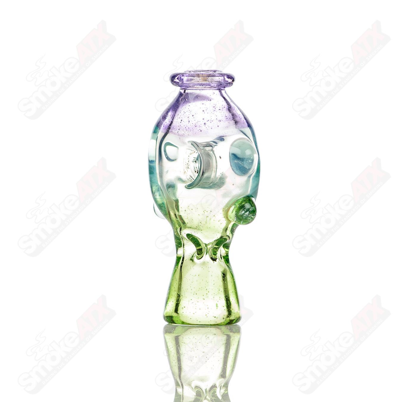 Large glass Donut Chillum by Baby Dabs, featuring a colorful donut design, suited for baby dabs and small smoking sessions.