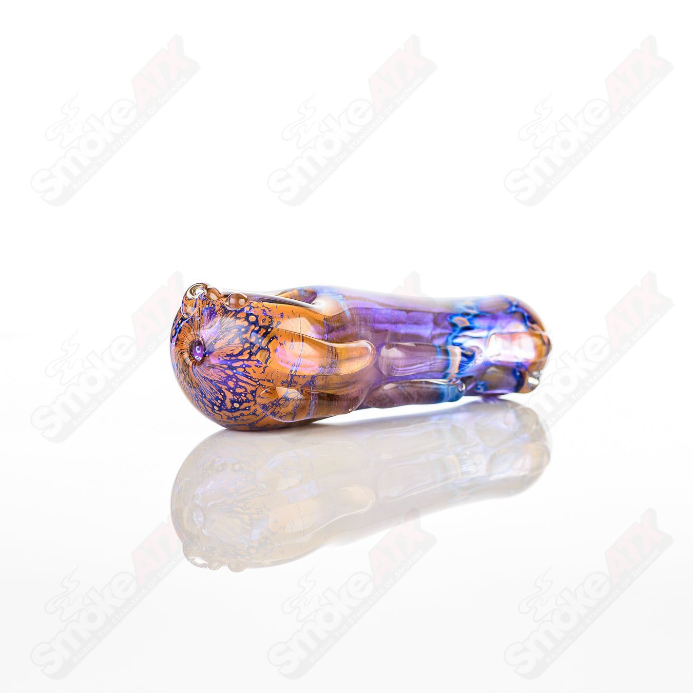 Glass pipe known as the #40 Spoon Glass by Nobody, featuring a clear glass design with a rounded bowl and smooth mouthpiece.