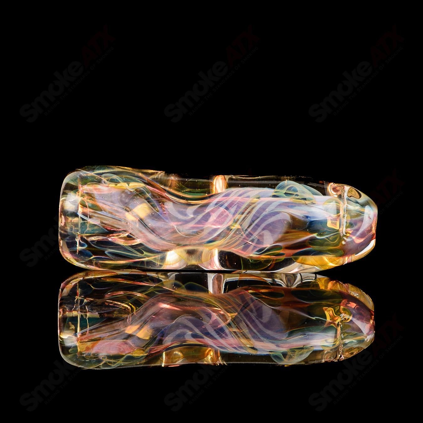 Texas Hot Glass #40 Taster Texas Hot Glass chillum glass pipe with clear, smooth design for aromatic smoking.