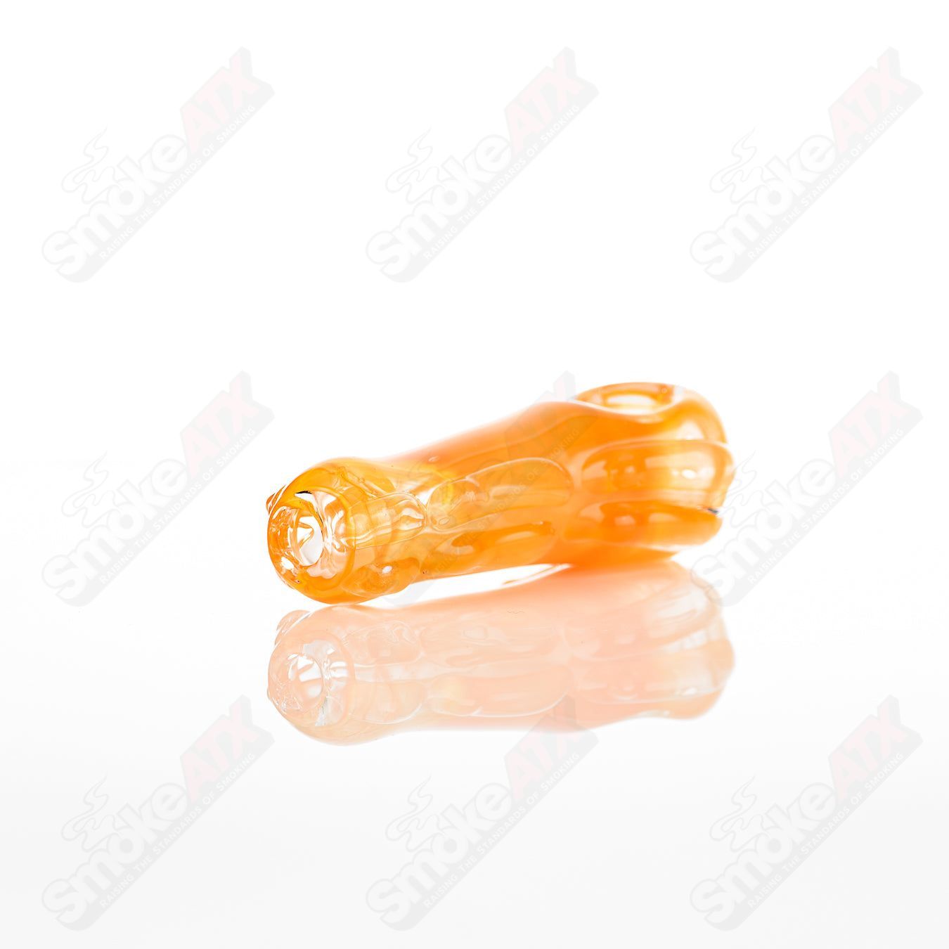 Glass by Nobody #41 Spoon Glass pipe, clear glass with a rounded bowl and smooth handle, designed for smoking use.