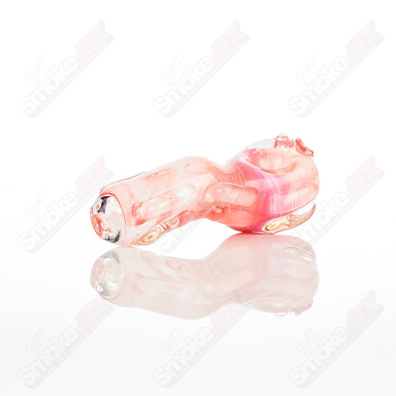 Glass pipe called #45 Spoon Glass by Nobody, featuring a clear, rounded glass design with a bowl and mouthpiece for smoking.