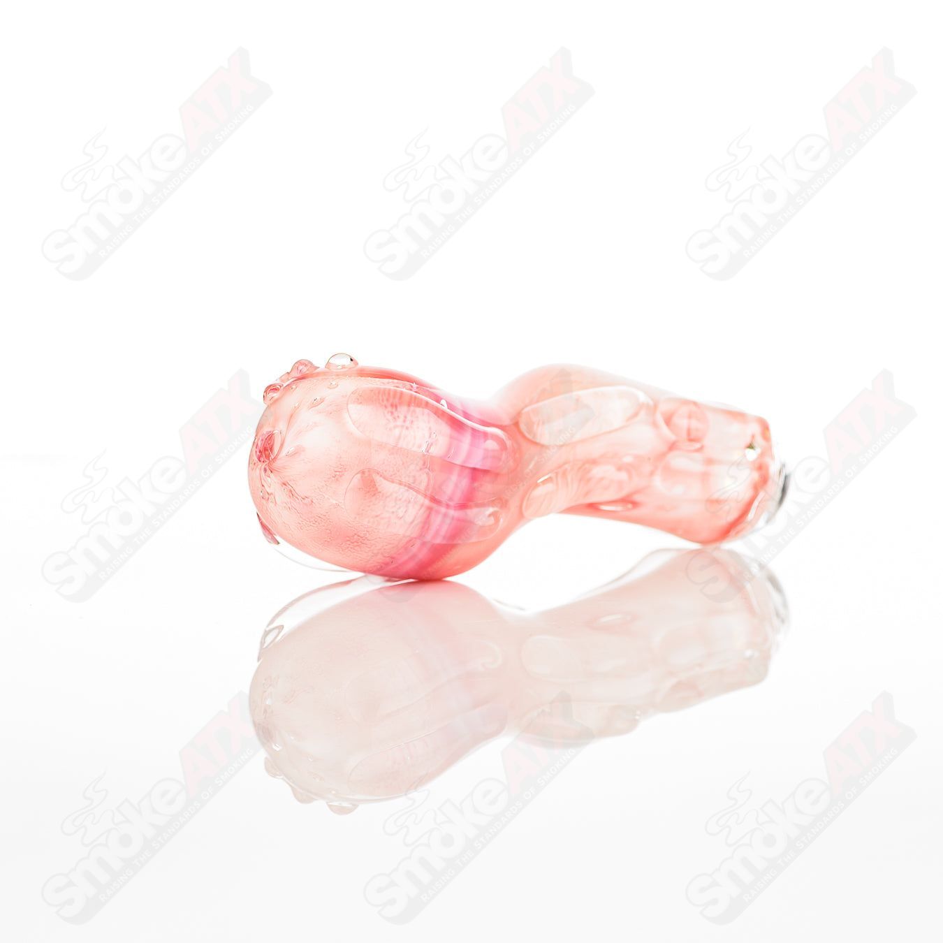Nobody Glass Spoon Pipe, clear glass smoking pipe with curved bowl and long stem, designed for smooth smoking experience.