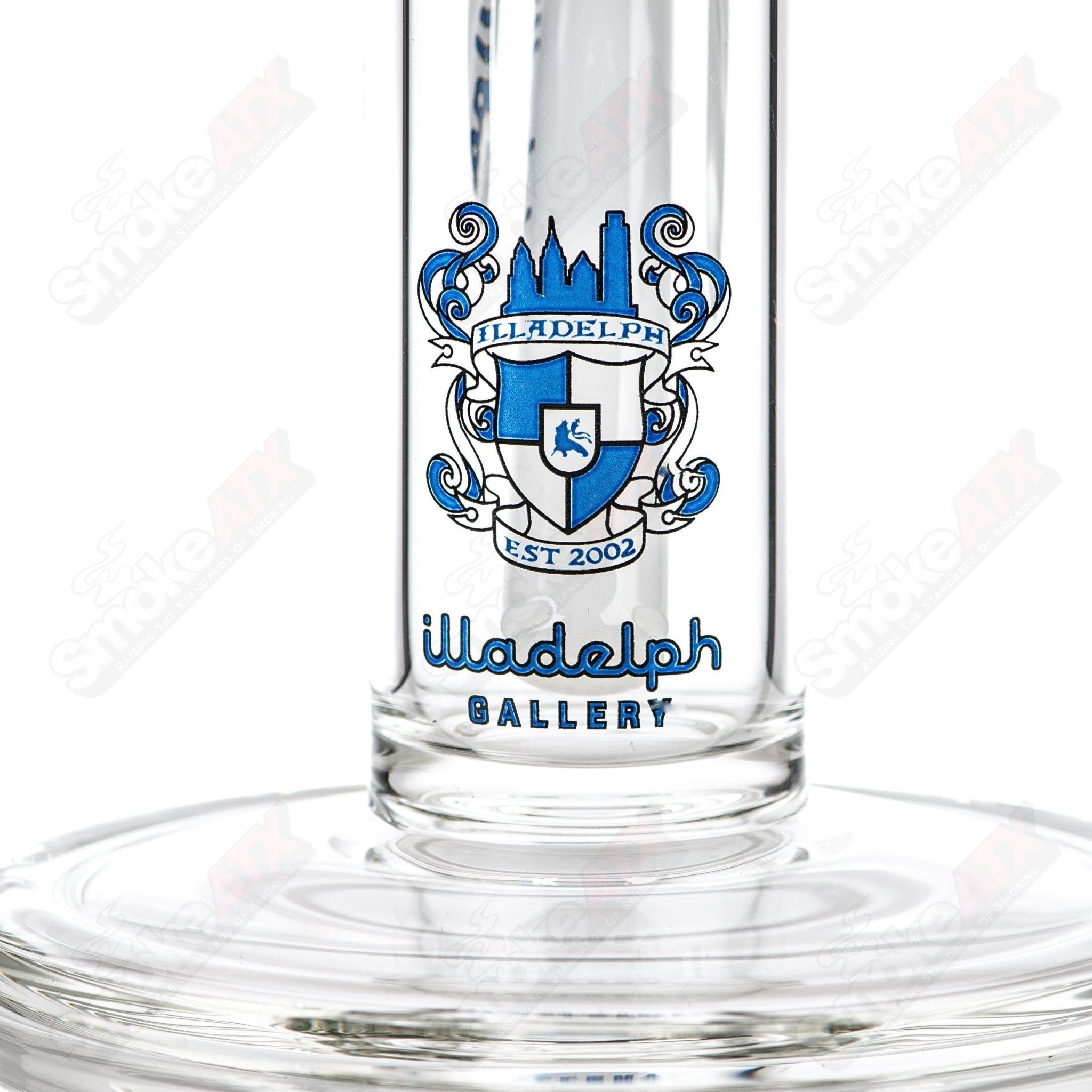 Navy blue 45mm straight glass tube by Illadelph, featuring a sleek straight design and clear glass accents.