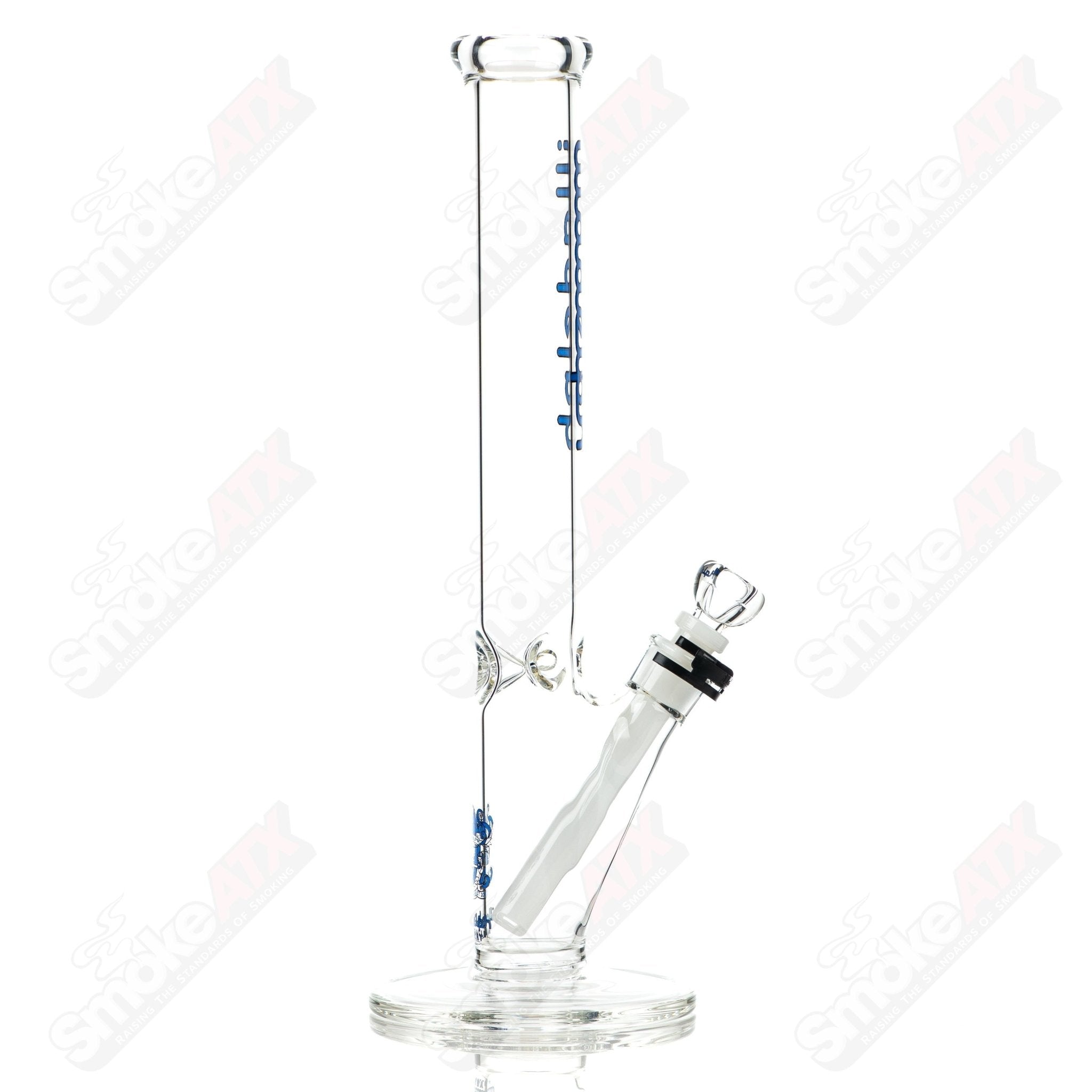 Navy blue 45mm straight glass tube by Illadelph, featuring clear glass and straight design for smooth smoking experience.