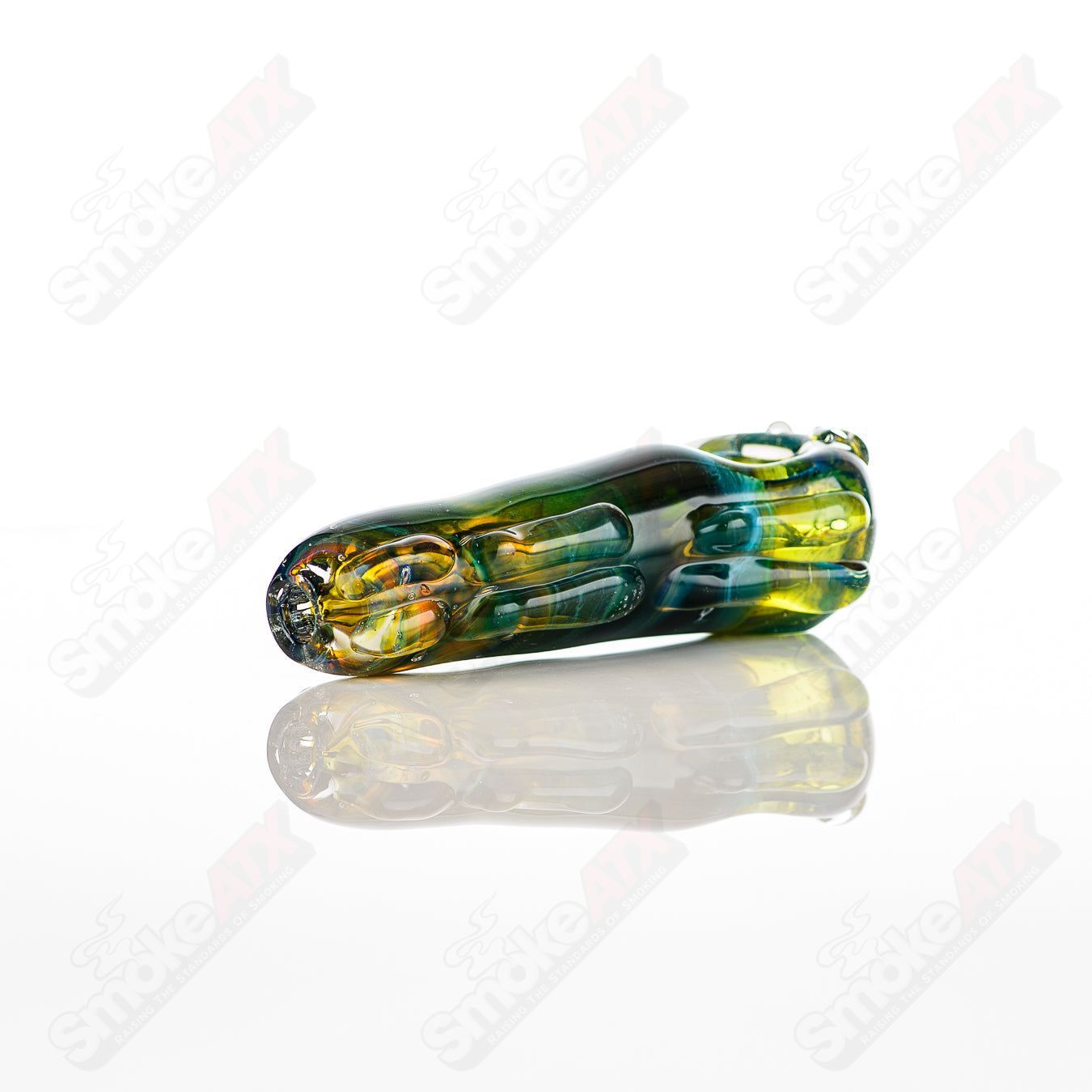 Glass pipe called the #48 Spoon Glass by Nobody, featuring a smooth glass bowl and elongated stem for easy handling.