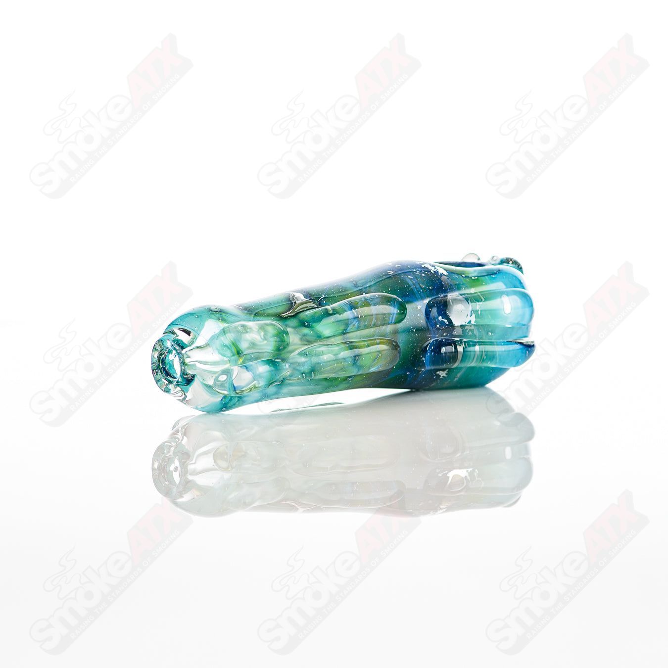 Glass pipe called Spoon Glass by Nobody, featuring a clear glass design with a rounded bowl and smooth mouthpiece.