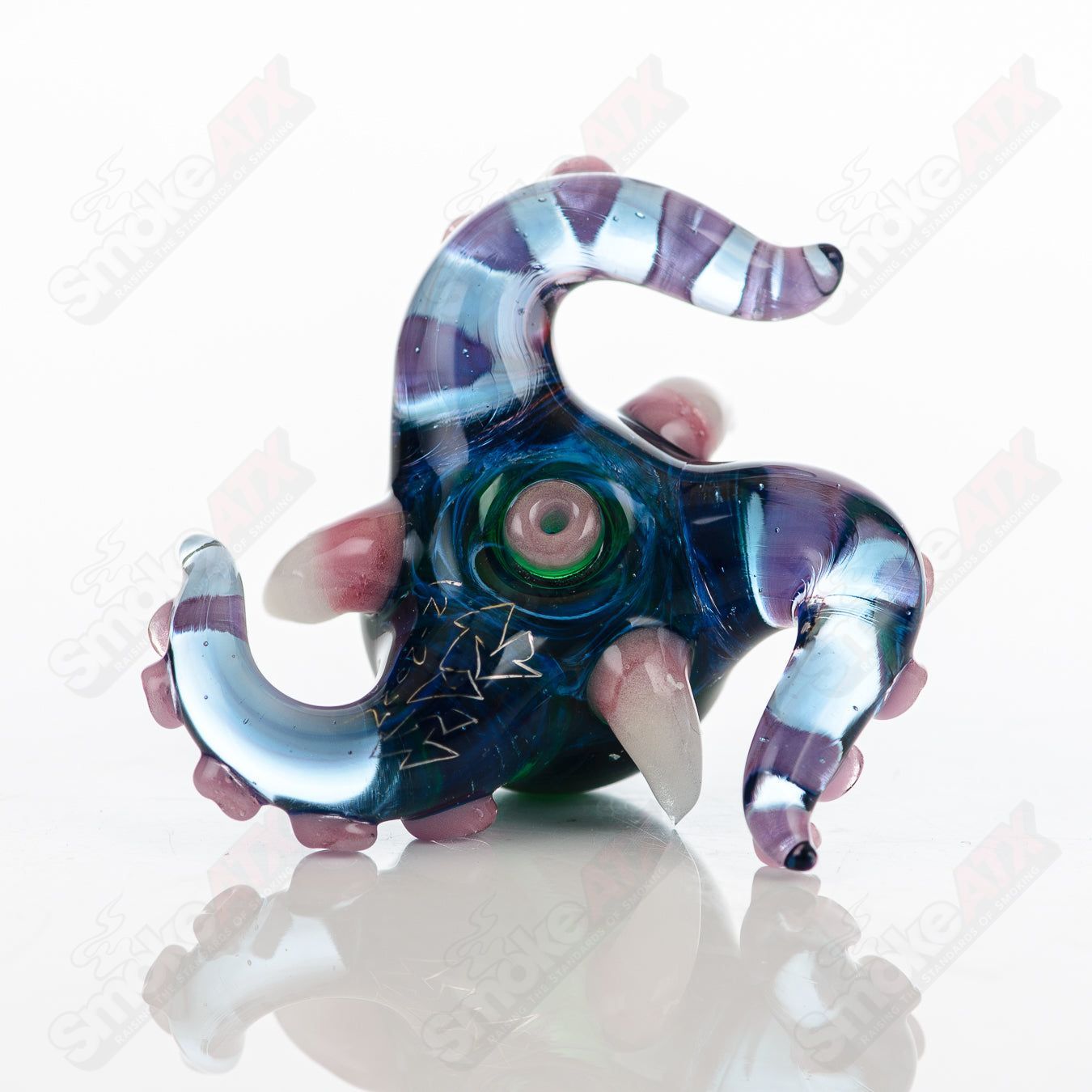 Four-piece Salt Glass Slurper Set featuring Neptune, Plantphibian, and Marina designs, crafted with heady glass for smooth dabbing.