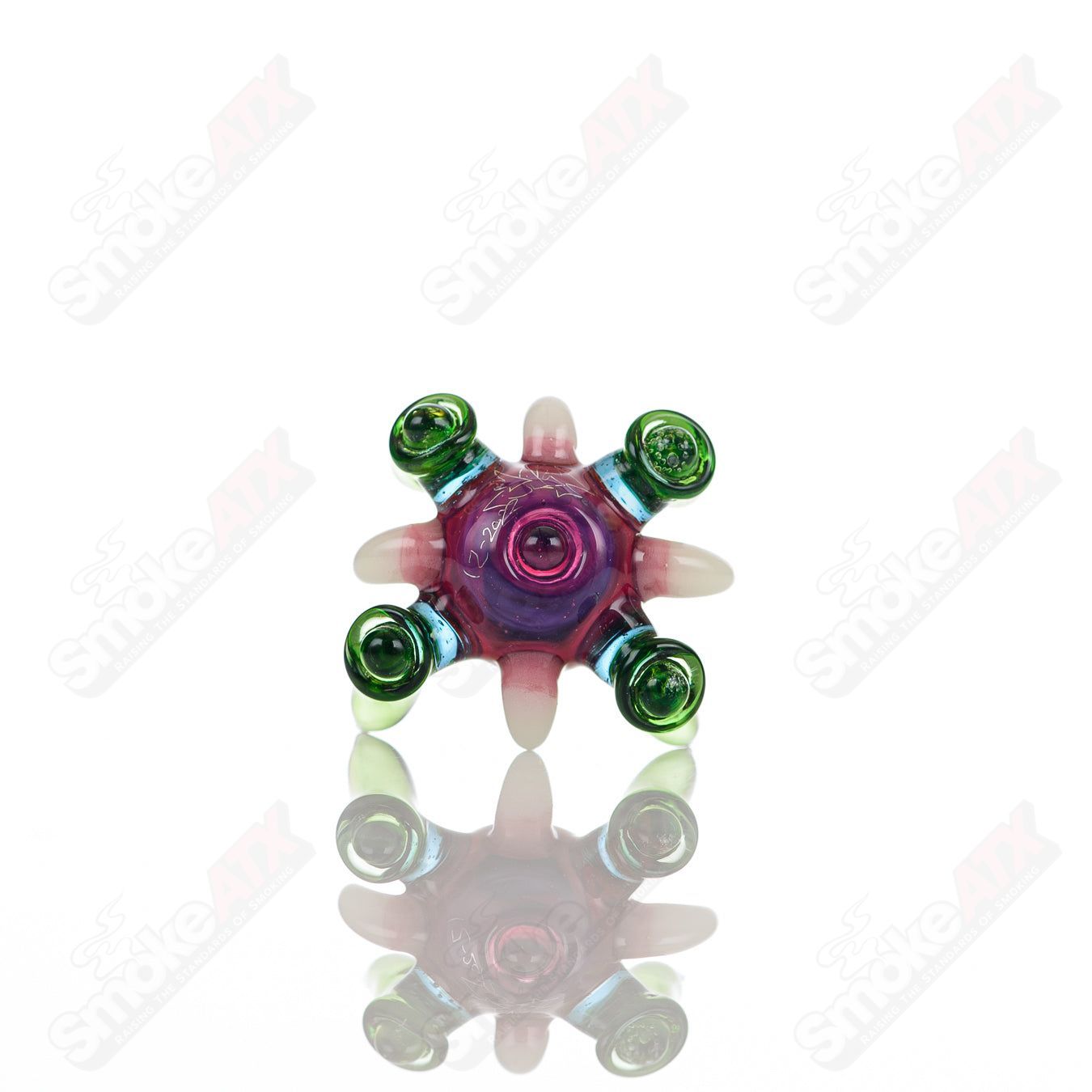 Salt Glass 4-piece UV Slurper Set includes Royal Jelly, Lucy, Atomic Stardust, Plantphibian, and Citrine heady glass pieces.