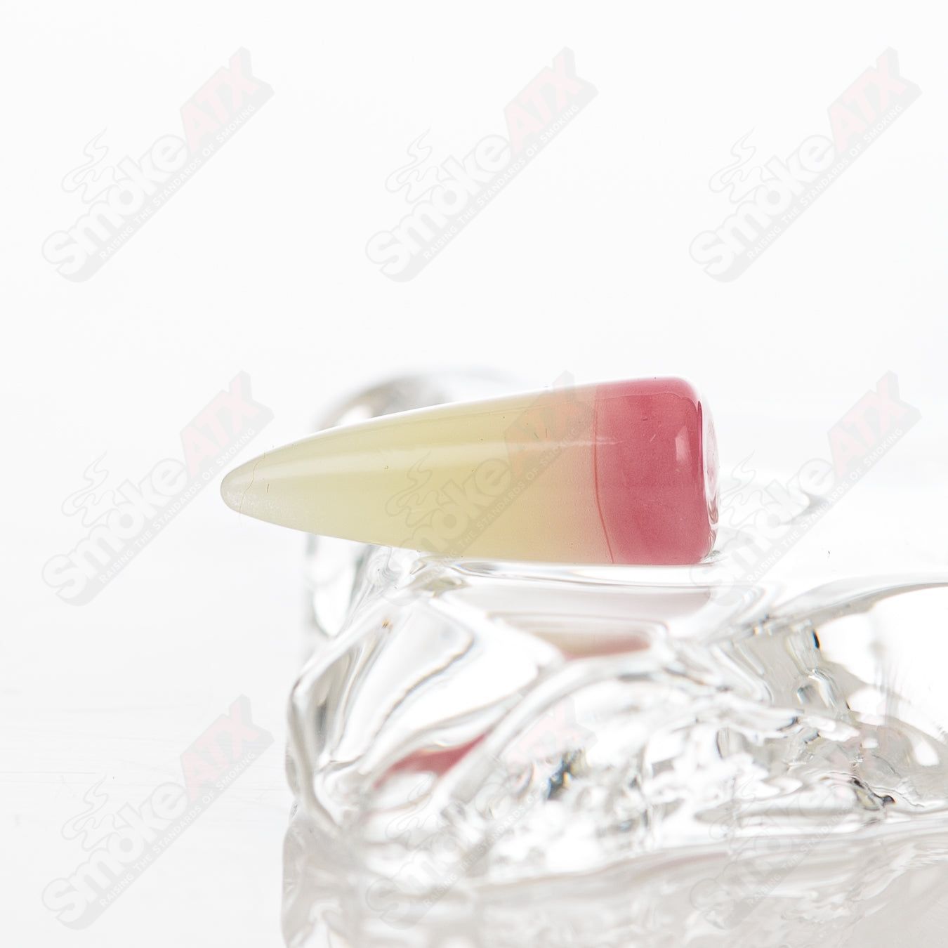 Four-piece UV Slurper Set by Salt Glass including Royal Jelly, Lucy, Atomic Stardust, Plantphibian, and Citrine heady glass pieces.