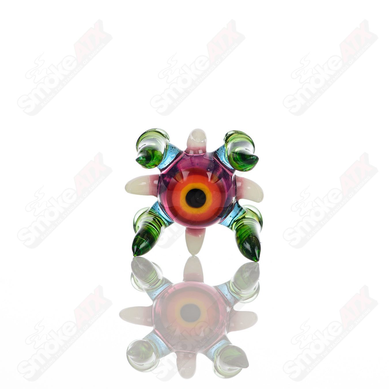 Salt Glass 4-piece UV Slurper Set featuring Royal Jelly, Lucy, Atomic Stardust, Plantphibian, and Citrine heady glass pieces.