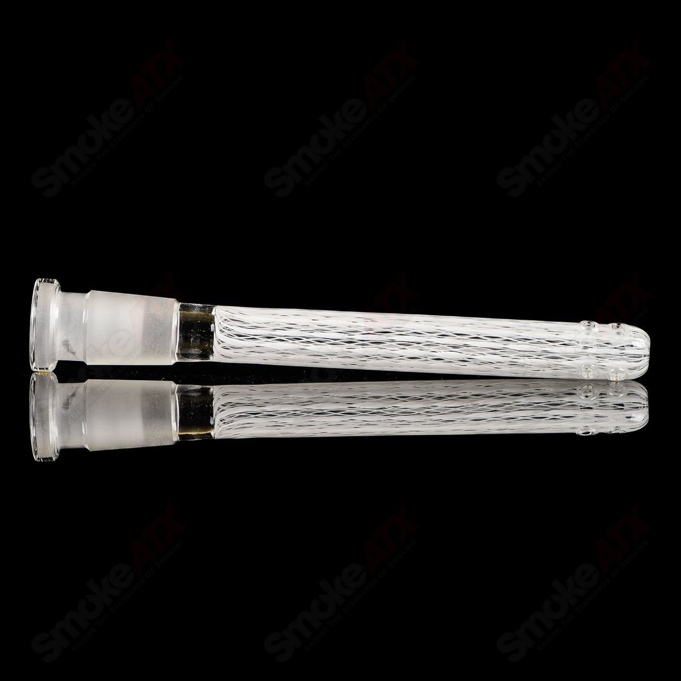 Clear glass #5 beaker from Steven Pierce Glass x Harold Cooney, featuring a sturdy cylindrical shape with a spout for pouring.