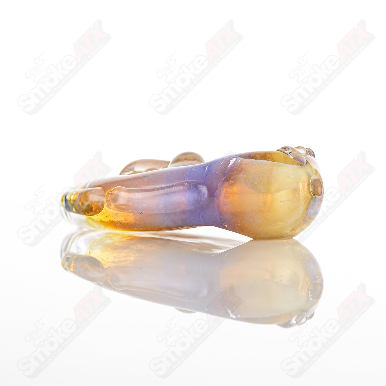 Glass Goddess Pipe by Nobody, clear glass pipe with intricate goddess design, perfect for smoking accessories.