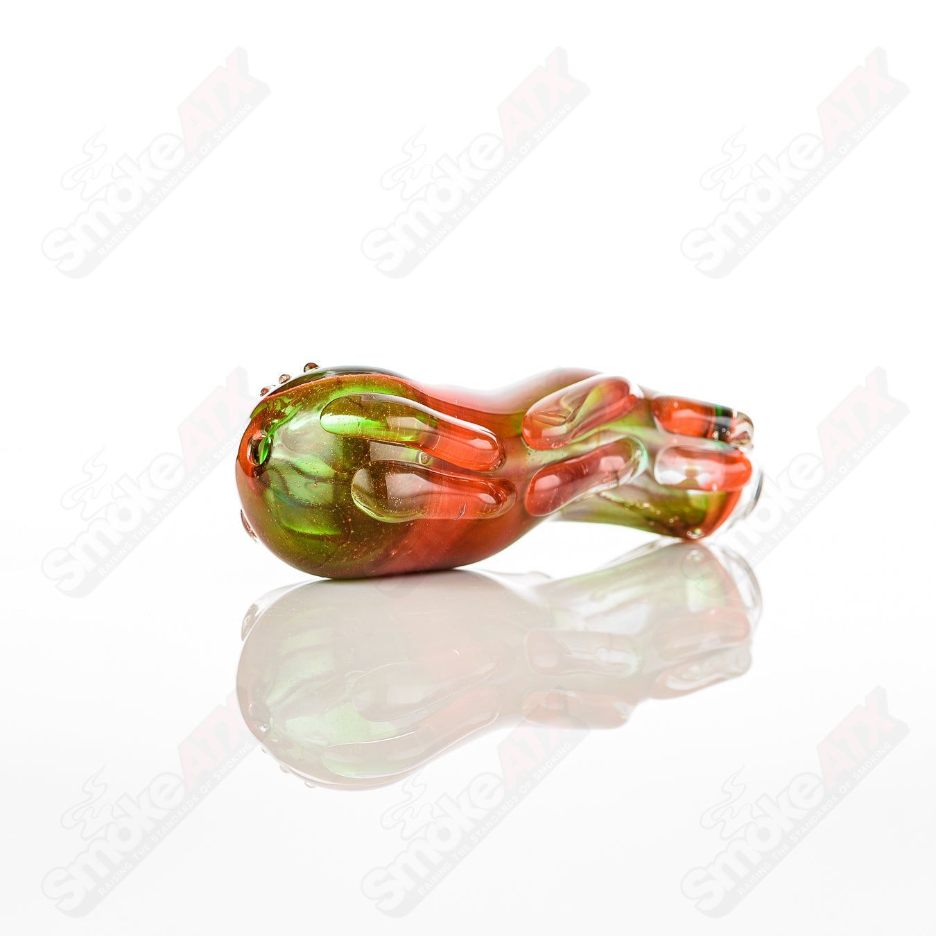 Glass pipe called #51 Spoon Glass by Nobody, featuring a clear glass design with a rounded bowl and elongated stem for smoking.