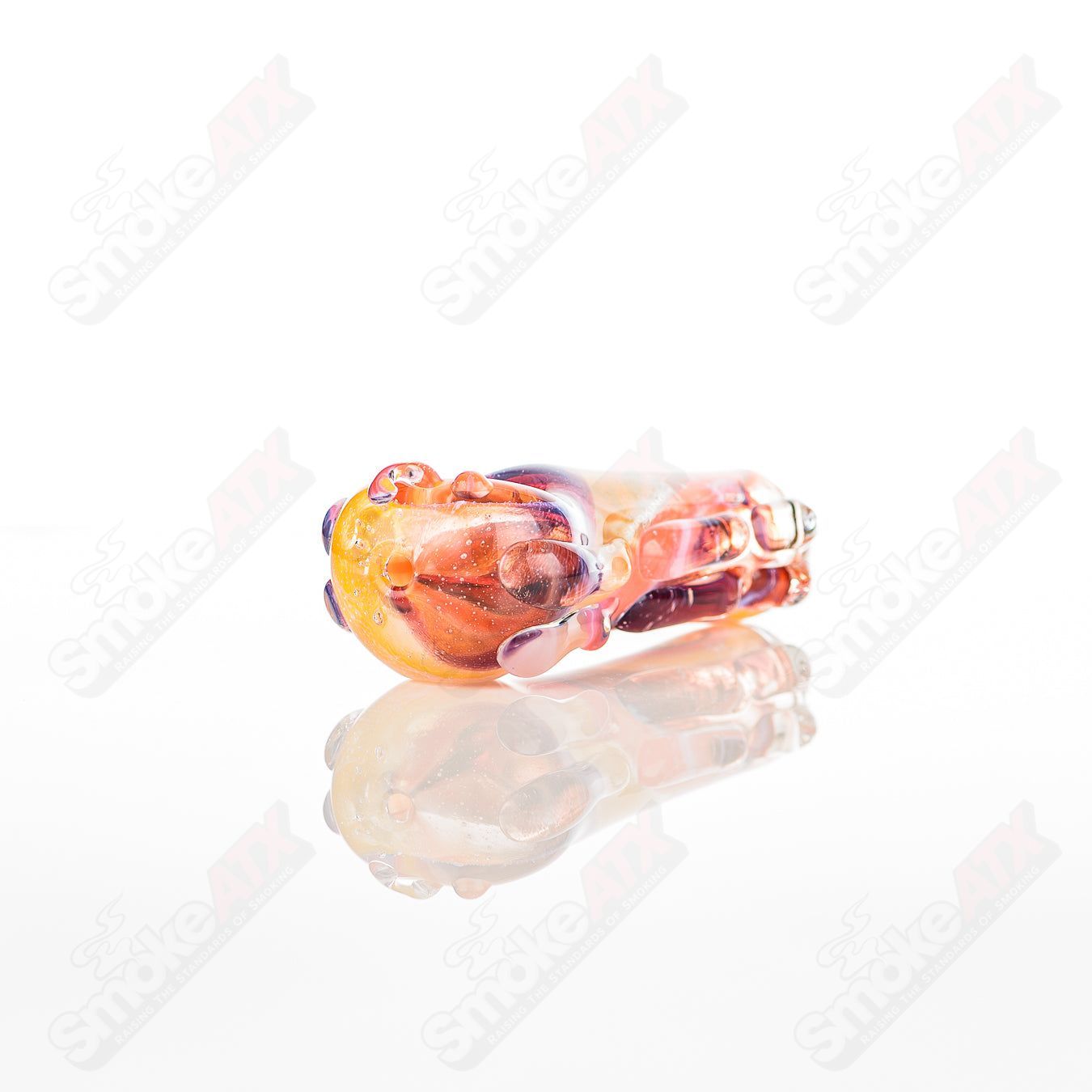 Glass by Nobody #52 Spoon Glass Pipe, clear glass with a smooth bowl and ergonomic design for smoking or display.