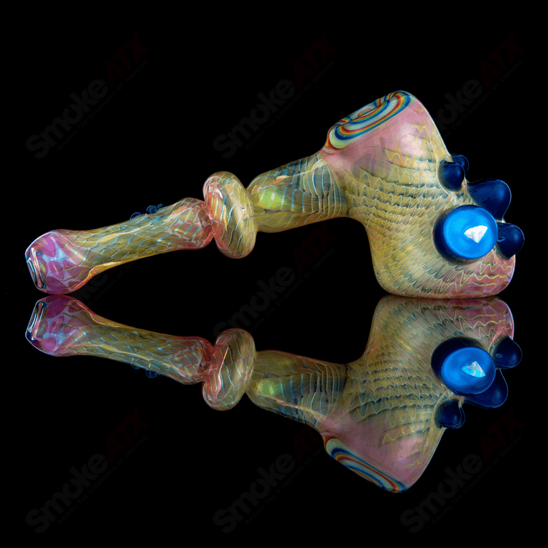 Fumed Dry Hammer w Rainbow Accent  Habitat Glass - Smoke ATX