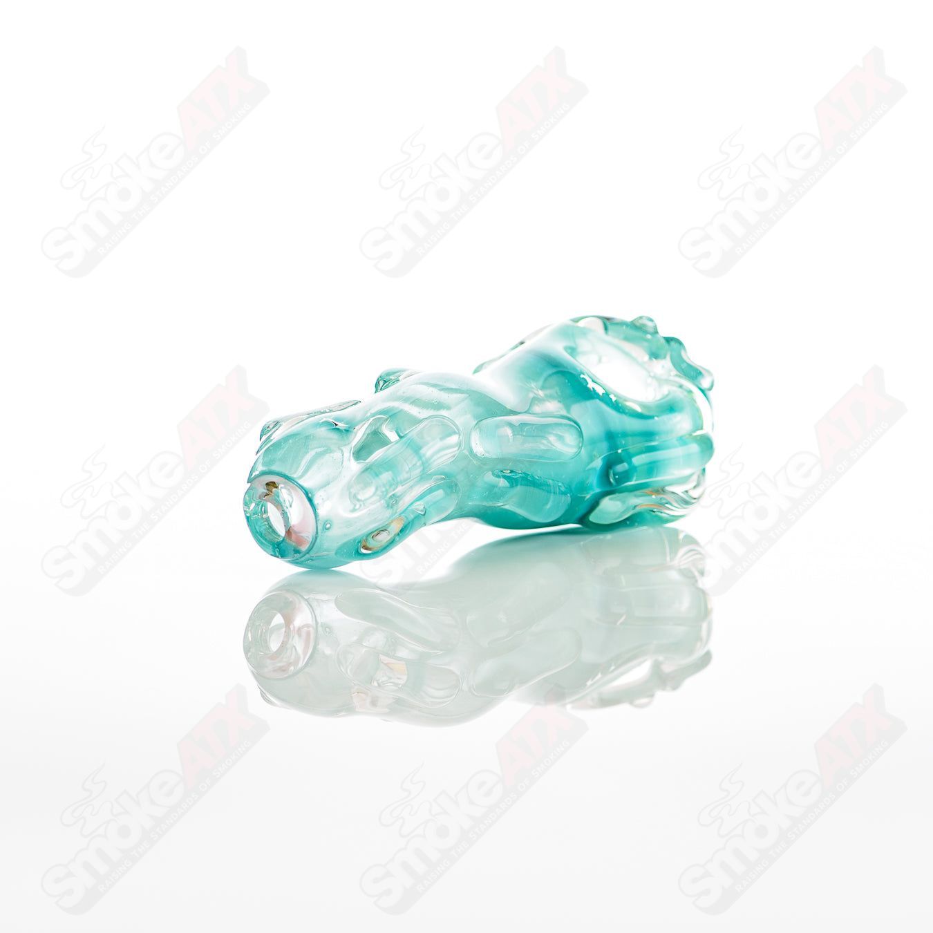 Glass pipe called the #53 Spoon Glass by Nobody, featuring a clear glass design with a rounded bowl and ergonomic shape.