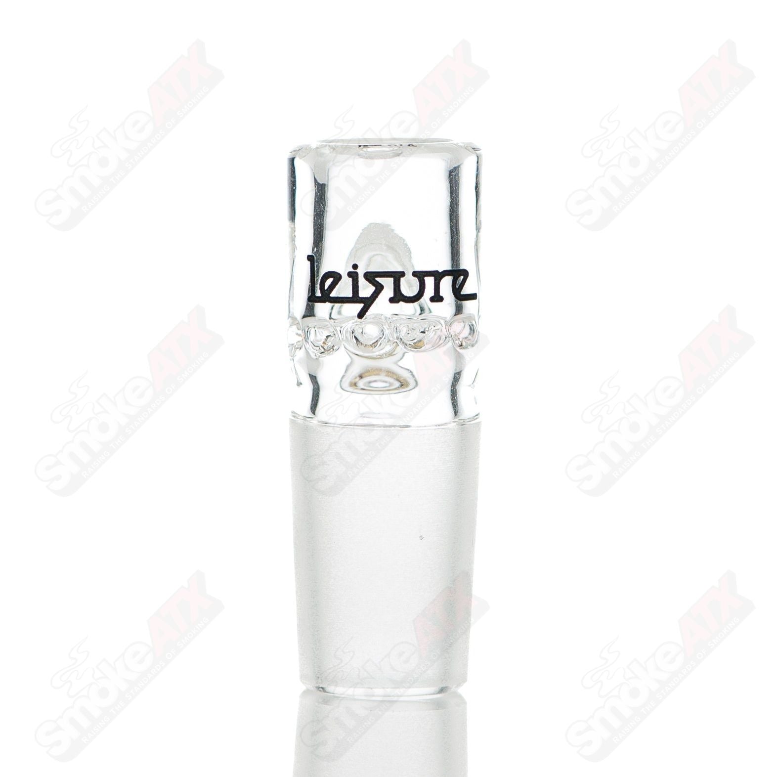 Leisure Glass 54-arm bubbler made of clear glass with intricate arm design, ideal for smooth smoking experiences.
