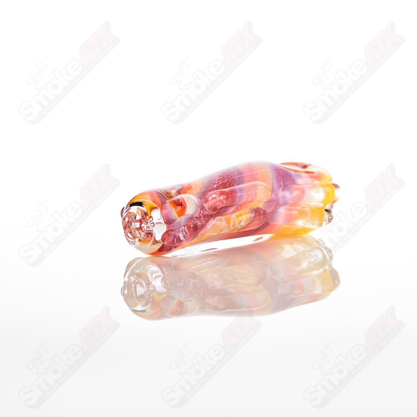 Glass pipe called the #56 Spoon Glass by Nobody, featuring a clear glass design with a rounded bowl and long neck.