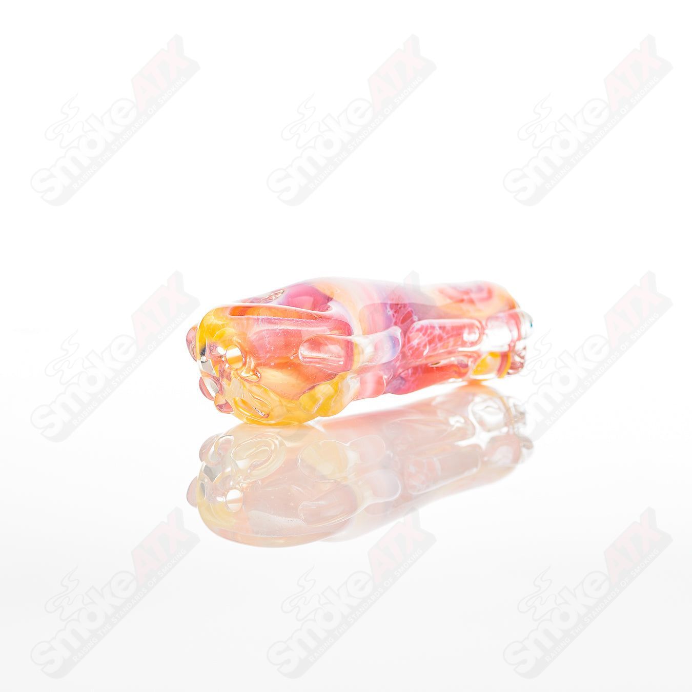 Glass pipe, #56 Spoon Glass by Nobody, featuring clear glass with a smooth, rounded bowl and a straight stem for smoking.