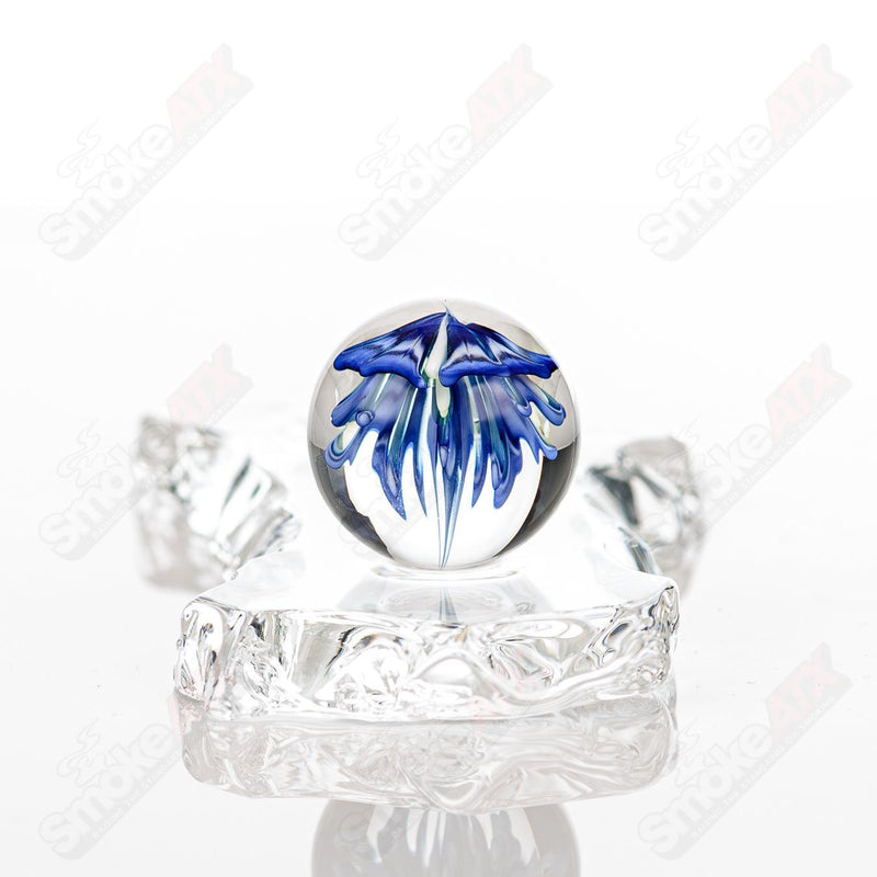 Blue Flower Topper Marble Kobuki Glass Kobuki Glass - Smoke ATX