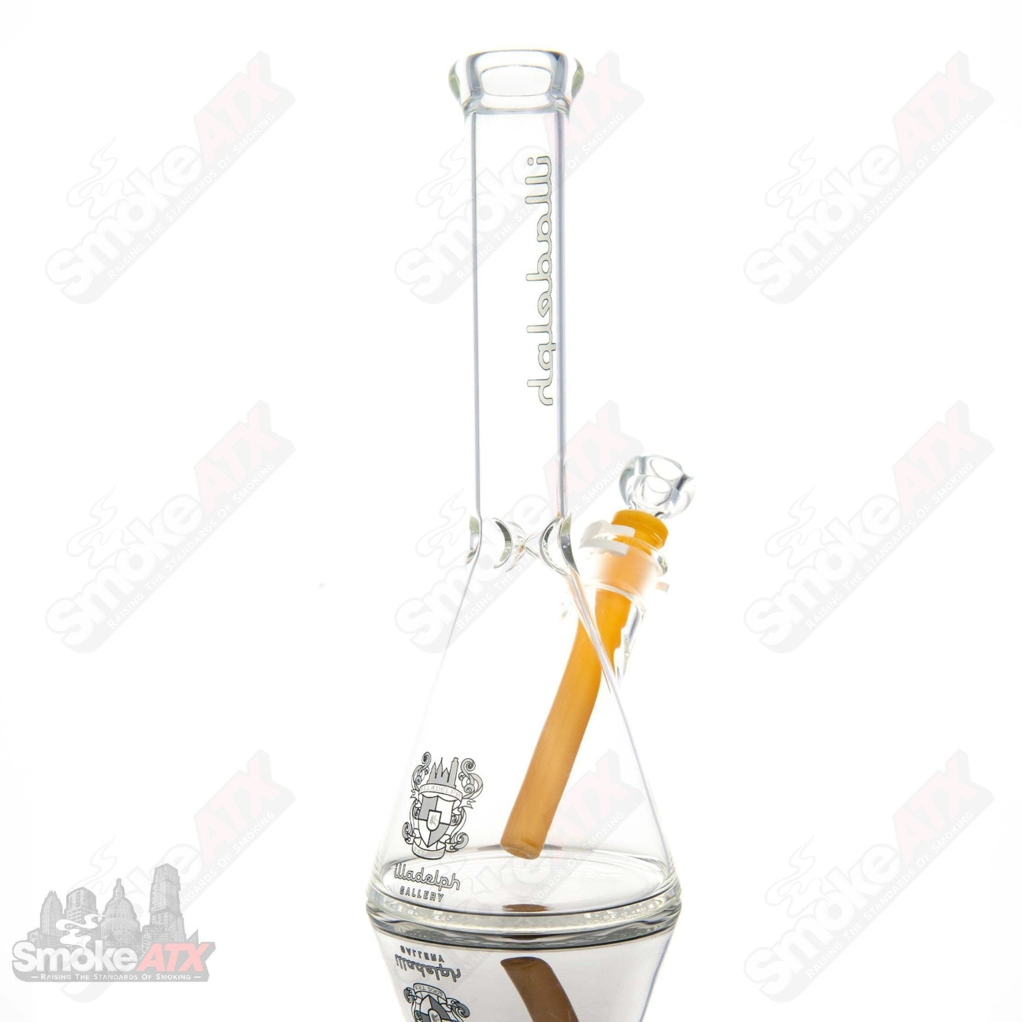 Illadelph 5mm mini beaker glass water pipe, compact beaker design with clear glass and sturdy construction.