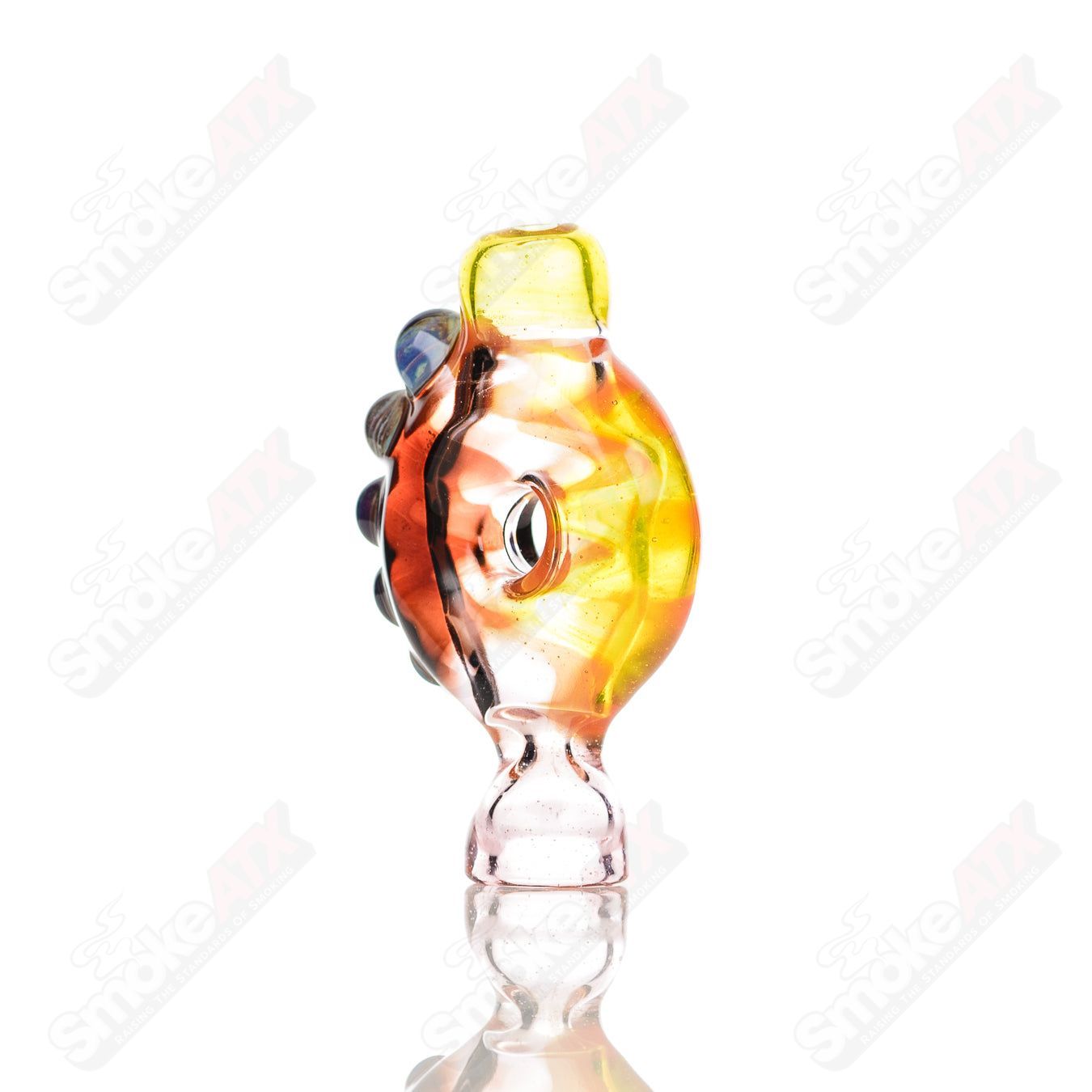 Large glass Baby Dabs donut chillum for baby dabs, featuring a colorful donut design, ideal for discreet dabbing sessions.