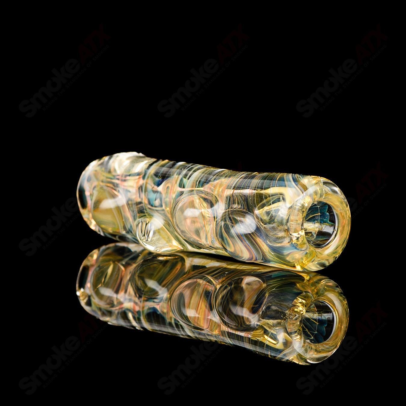Clear Texas Hot Glass #6 Taster Chillum with a smooth, straight glass design and open end, ideal for smoking experiences.