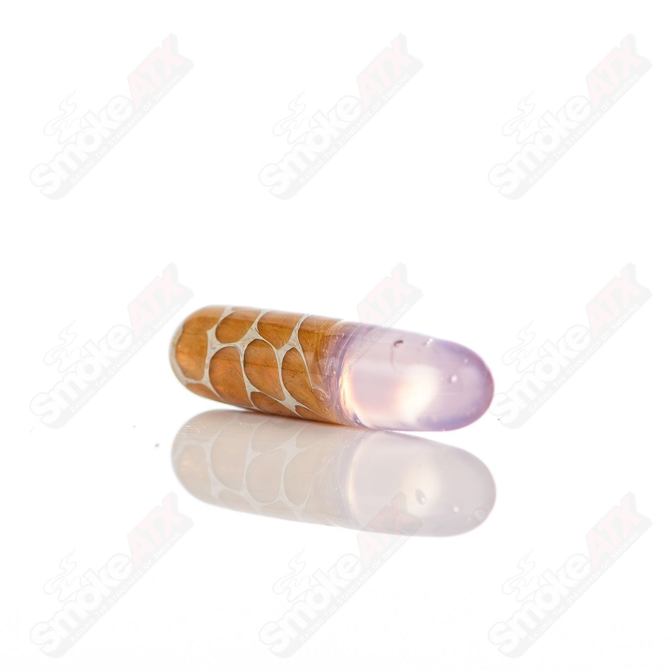 Clear Robertson Glass 710 Products #6 Terp Pill with rounded shape and smooth glass finish, designed for concentrate use.