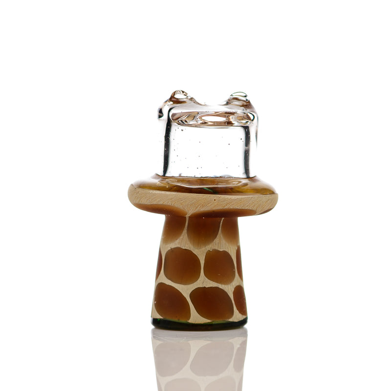 Clear Giraffe Spinner Cap w Pearl Robertson Glass - Smoke ATX