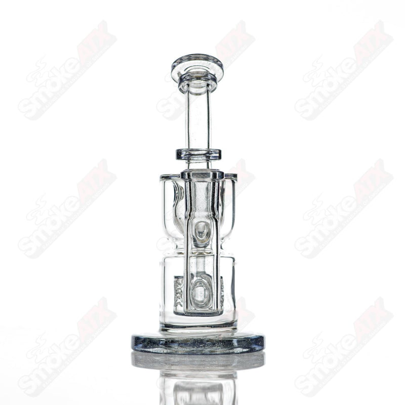 8in 14mm Hourglass Taurus Incycler Fat Boy Glass Elixer - Smoke ATX