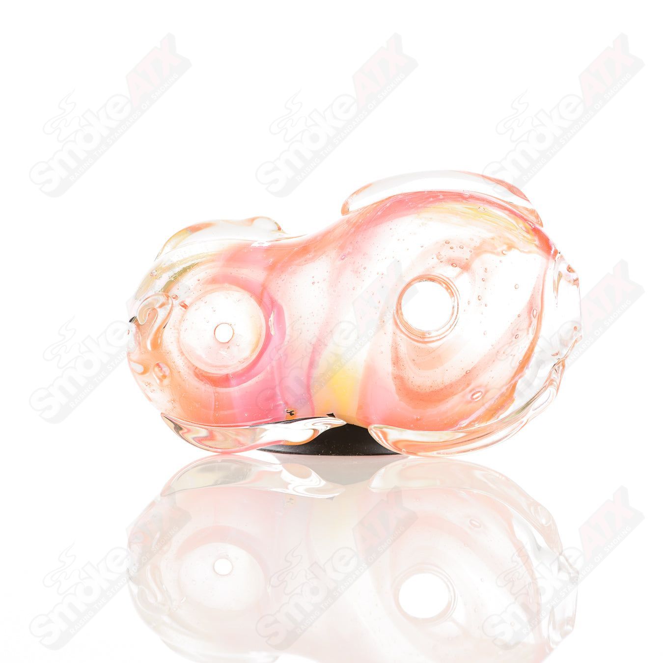 Glass Goddess Pipe by Nobody, clear glass pipe featuring intricate goddess design, ideal for smooth smoking experience