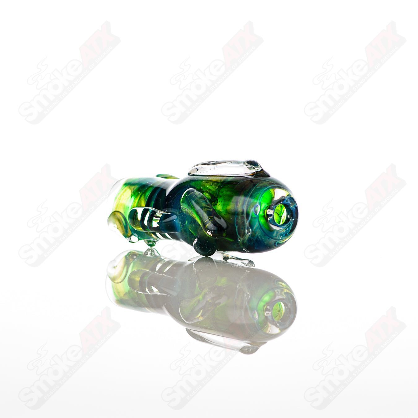 Large Glass Chillum by Nobody featuring clear glass construction and a sleek, simple design for smooth smoking experiences.