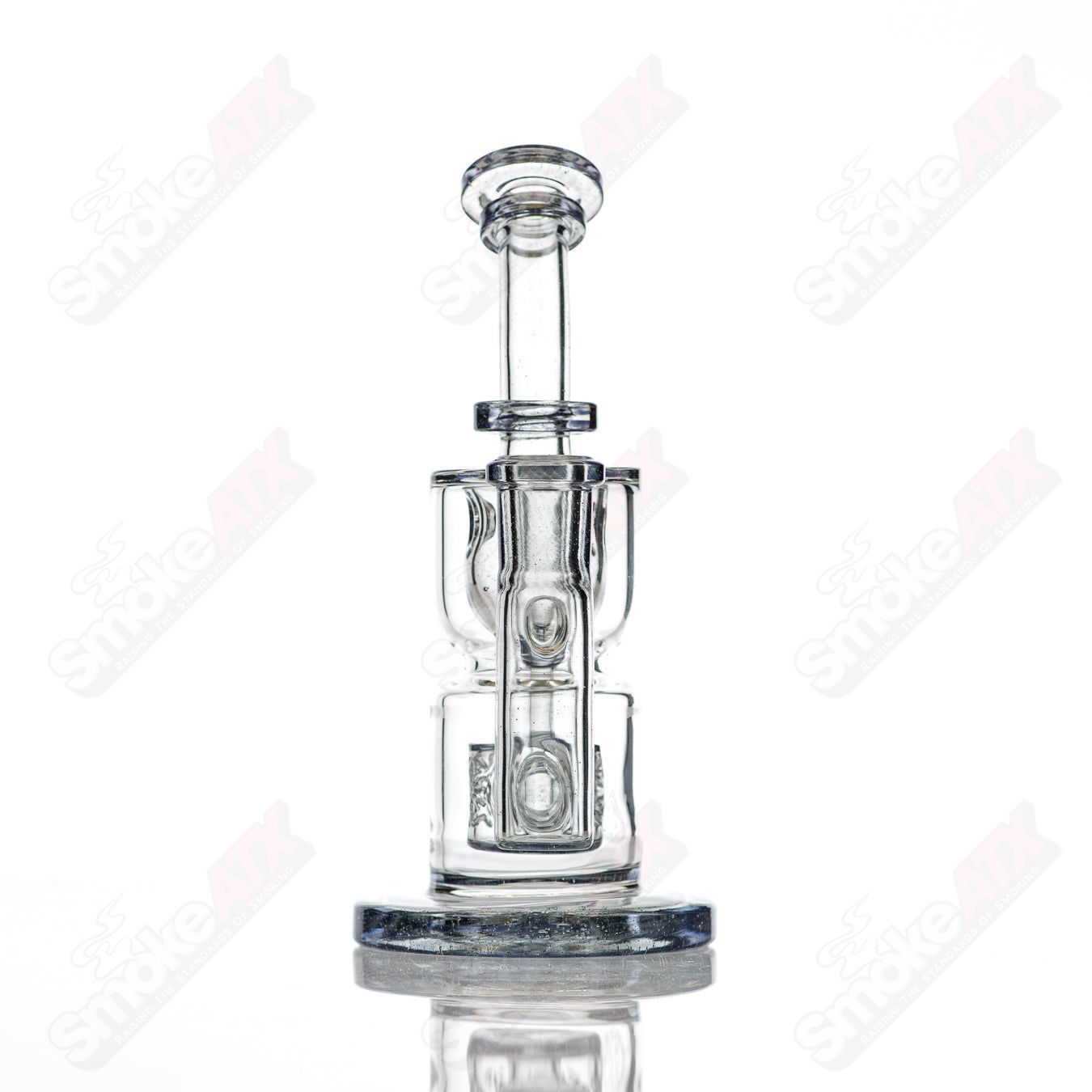 8-inch Fat Boy Glass Taurus Incycler rig with an hourglass shape and 14mm joint, featuring vibrant glasswork and intricate details.