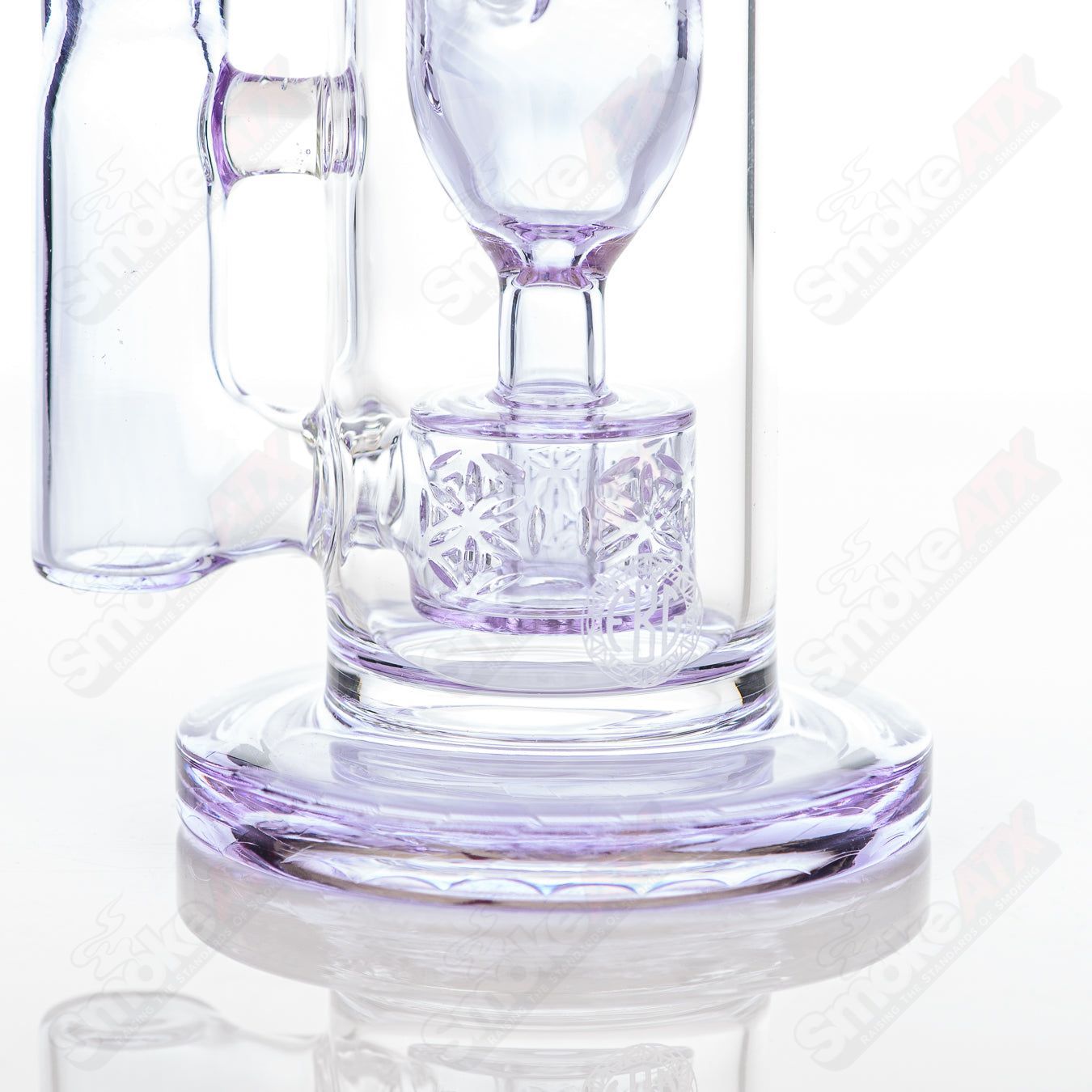 8-inch Taurus Incycler Fat Boy Glass Gemini concentrate rig with a 14mm joint, featuring intricate glass design by Fat Boy Glass