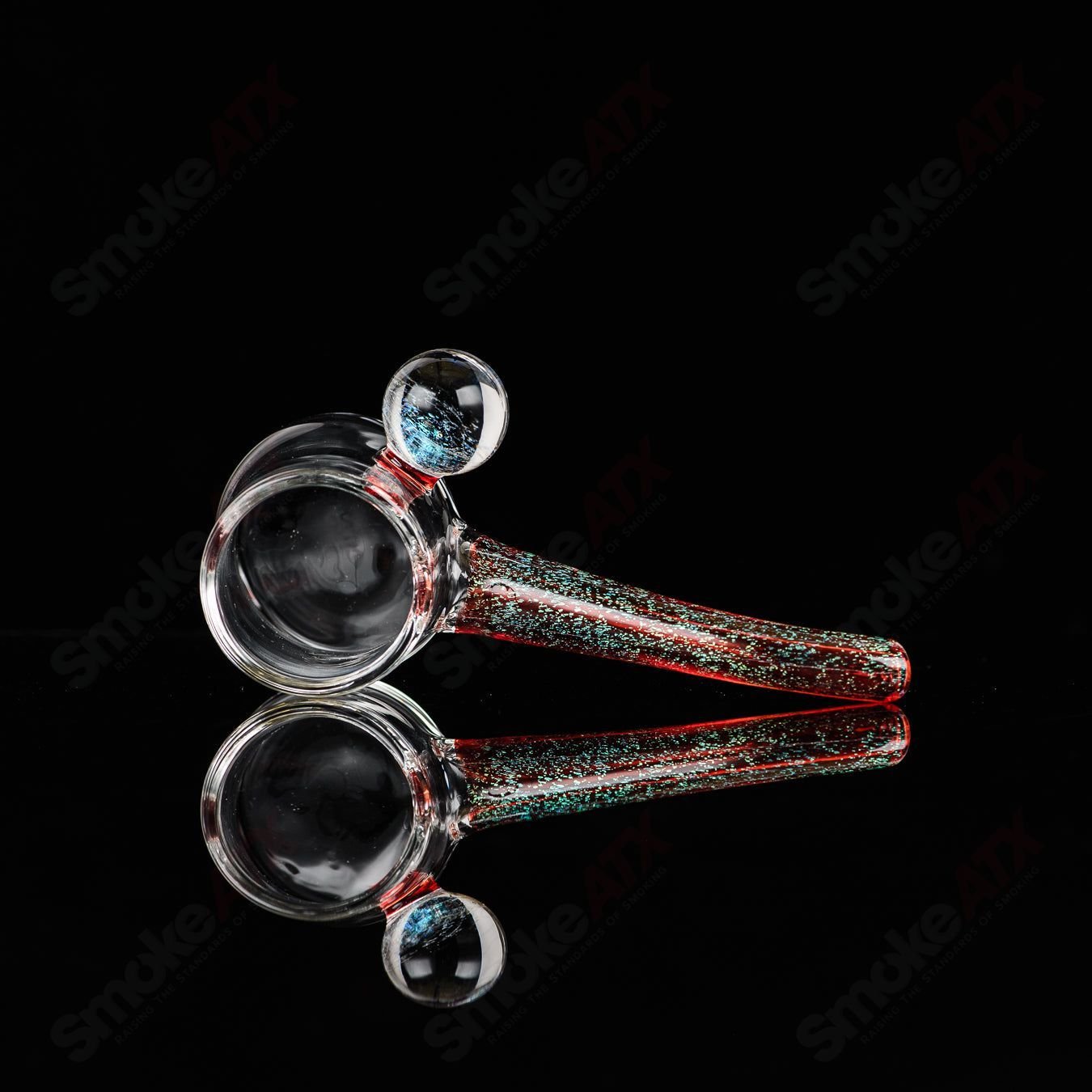 Colorful glass Dichro Proxy Attachment by Justin Freeman, features vibrant dichroic glass with intricate design details.