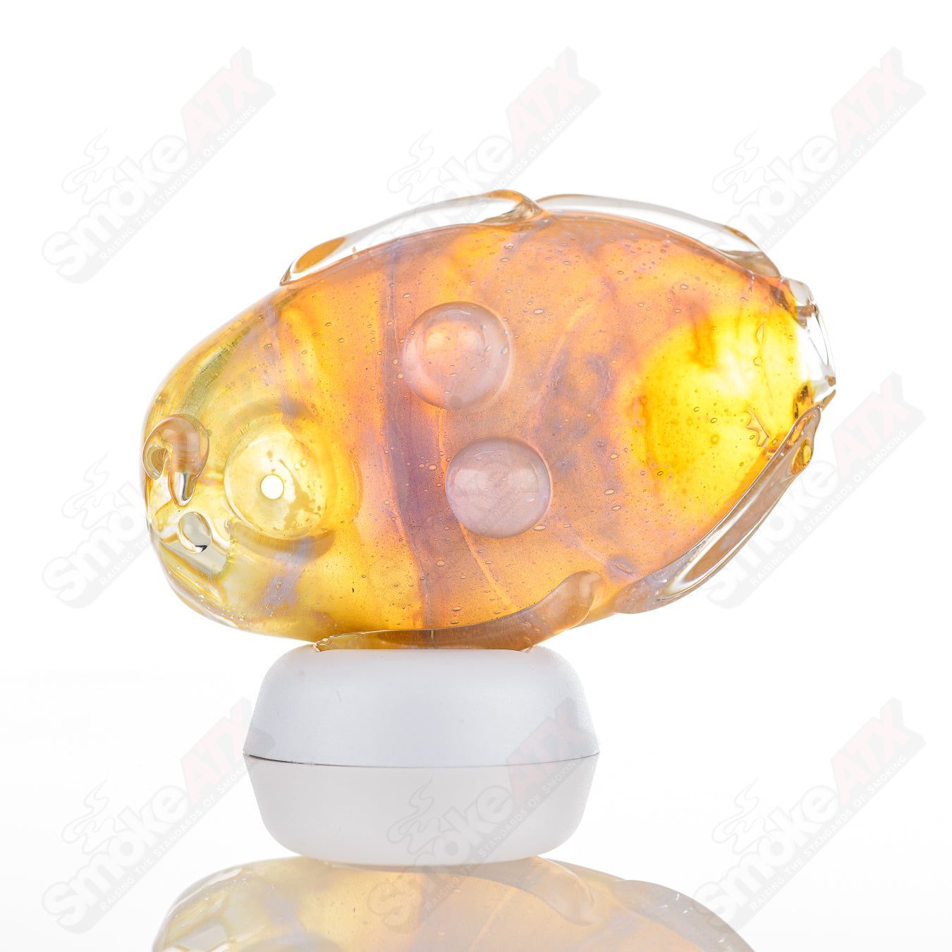 Glass Goddess Pipe by Nobody, clear glass pipe featuring a detailed goddess design, ideal for herbal use.