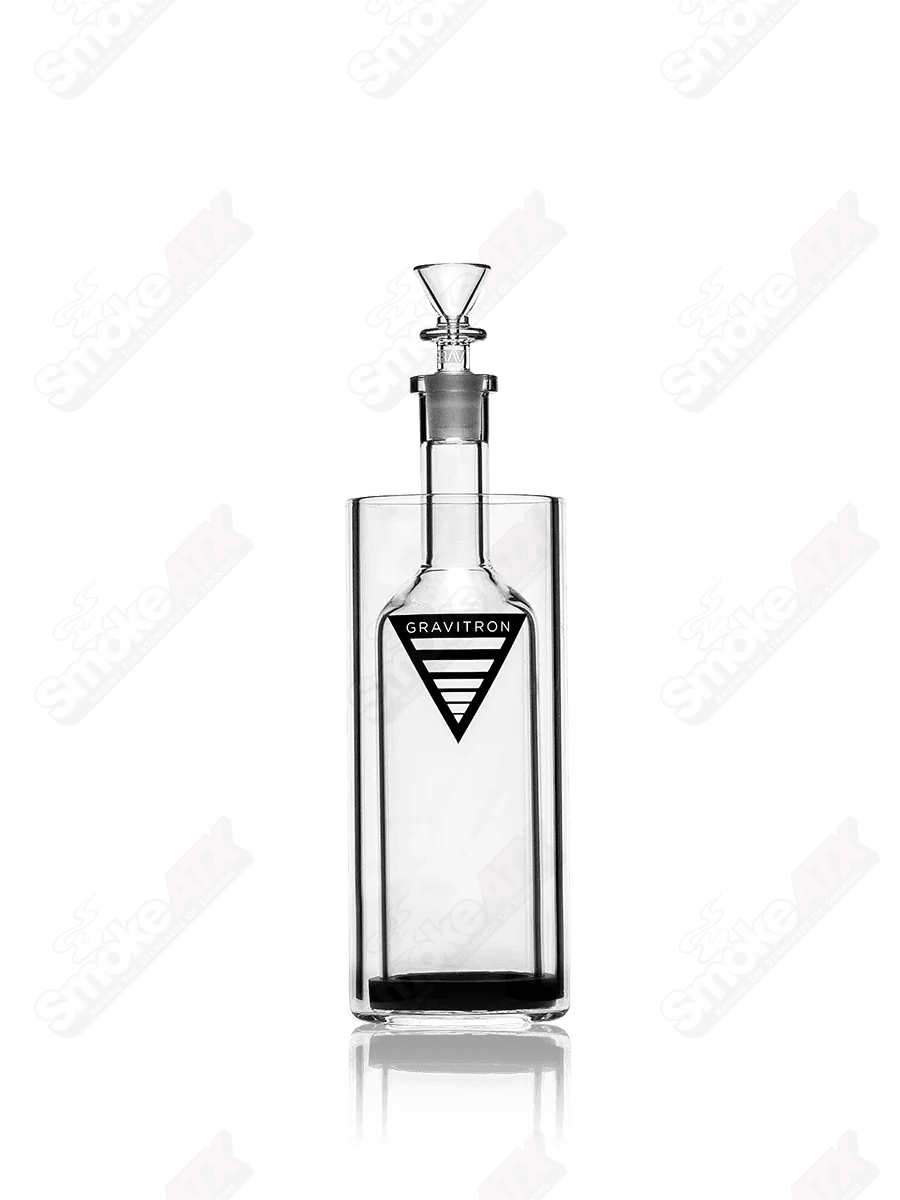 Medium 9-inch Grav Labs Gravtron G03.V2 glass pipe with intricate design and smooth glass finish.