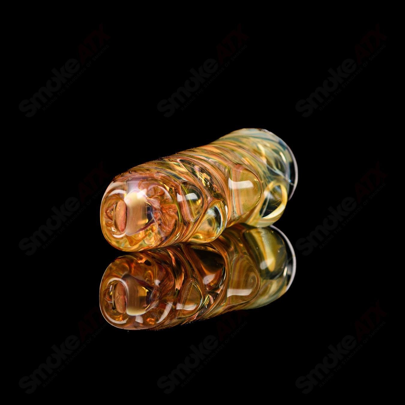 Texas Hot Glass #9 Taster Chillum, clear glass smoking pipe with compact design and smooth finish, crafted by Texas Hot Glass.