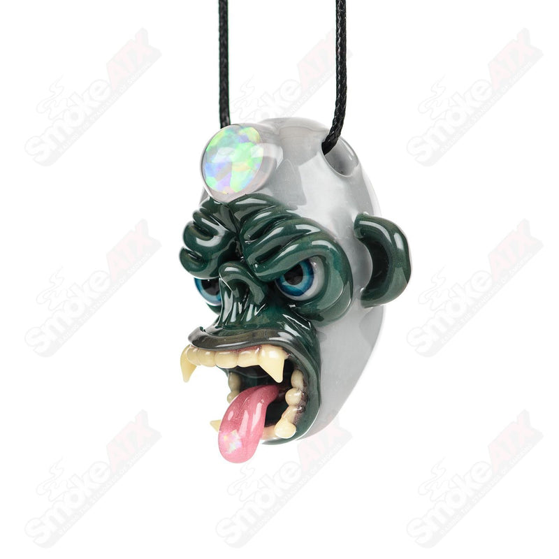 Killa Gorilla Pendant  W/ Opal Accents Coyle x Firefly Glass - Smoke ATX