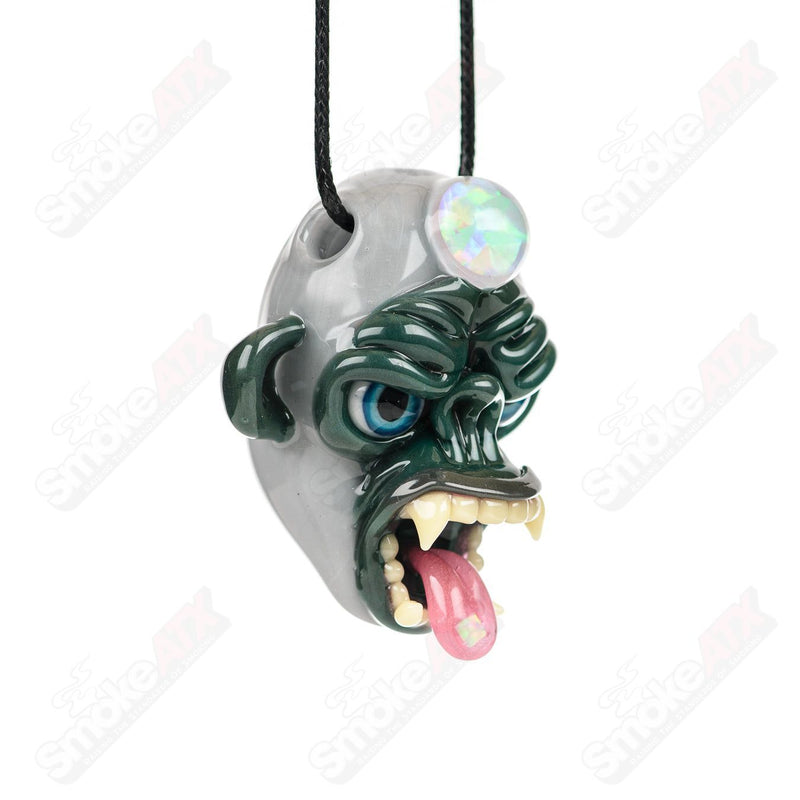 Killa Gorilla Pendant  W/ Opal Accents Coyle x Firefly Glass - Smoke ATX