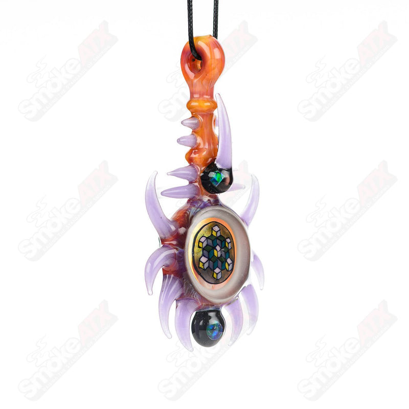 Fillacello Horn Pendant Rig (Seredipity w/ Opal Accents) Freeek Glass - Smoke ATX