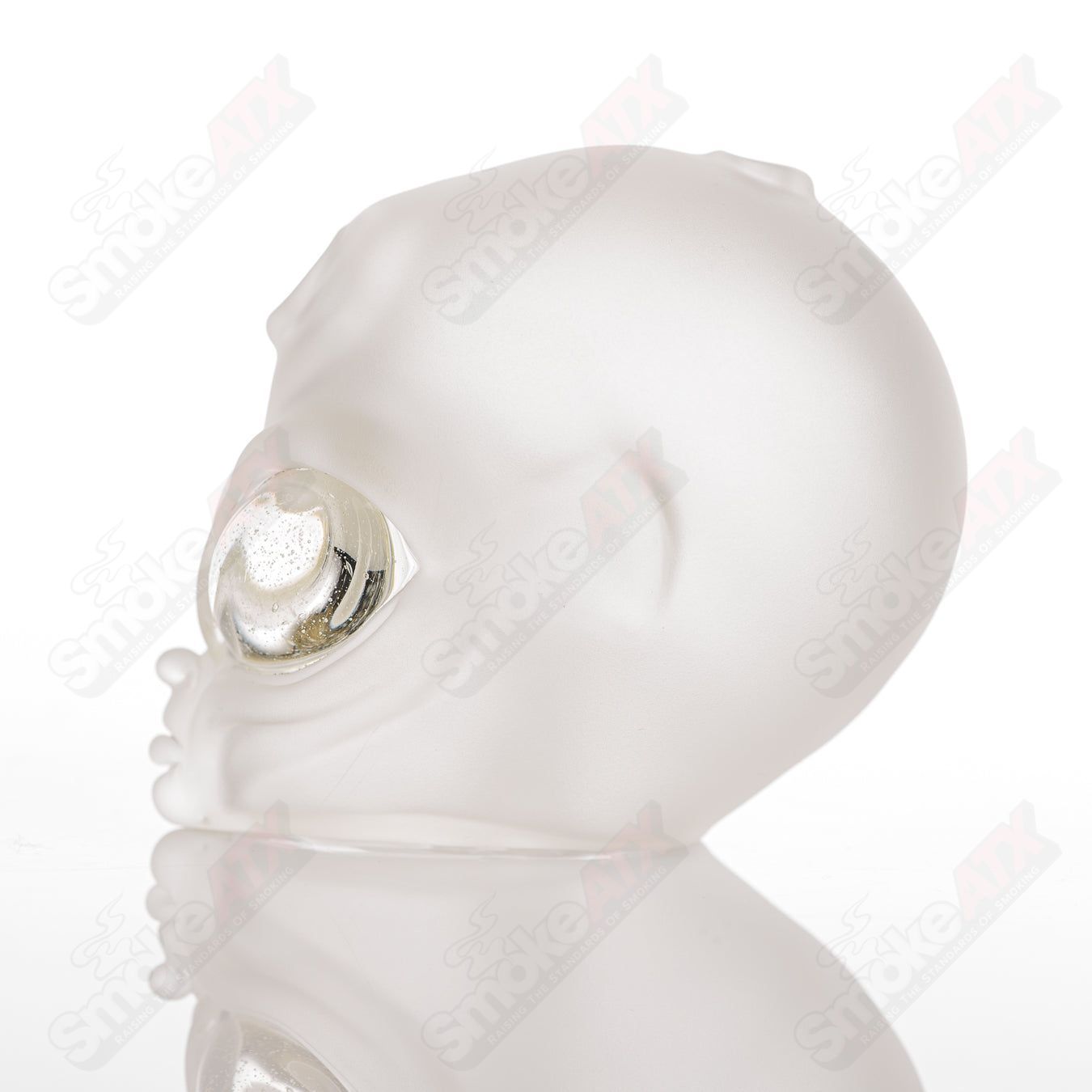Alien Traveler Ghost Glass heady concentrate rig with intricate alien design and vibrant colors for enhanced dabbing experience.